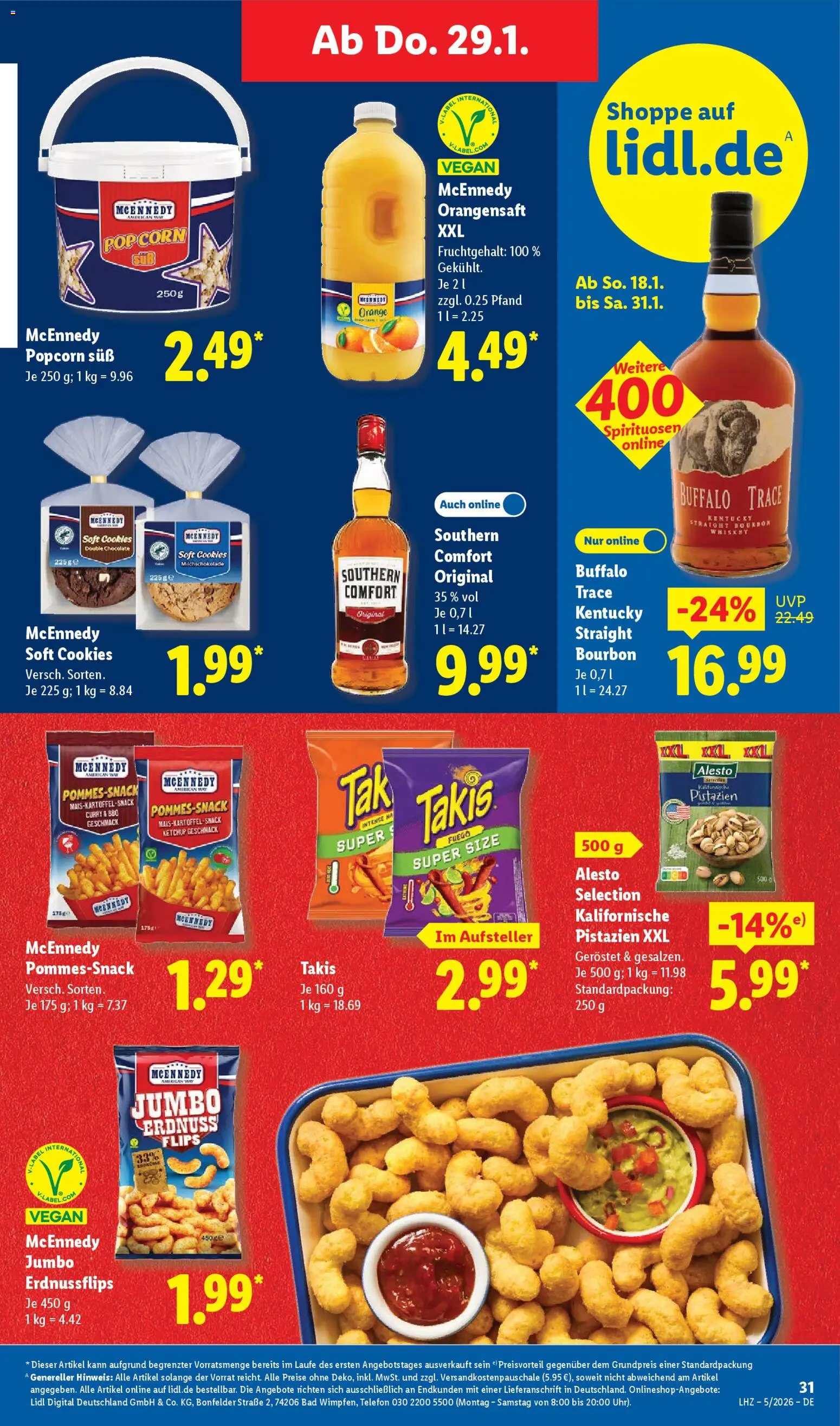 Lidl - Prospekt – gültig ab 26.01.2026 | Seite: 53 | Produkte: Bad, Orangensaft, Pistazien, Bourbon