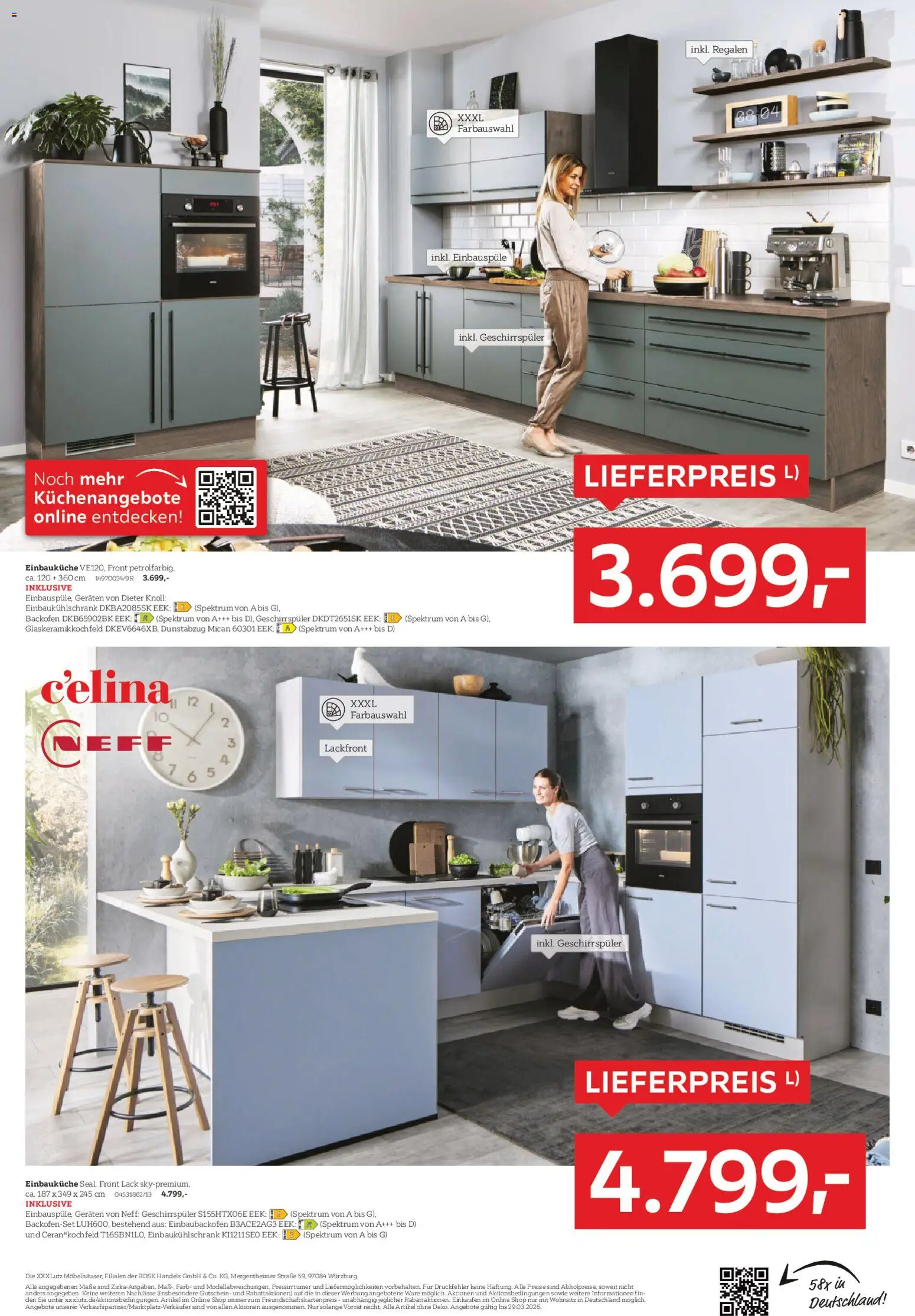 XXXL Lutz Küchentesterinnen und -tester gesucht – gültig ab 01.03.2026 | Seite: 2 | Produkte: Neff, Einbauküche, Backofen, Dunstabzug