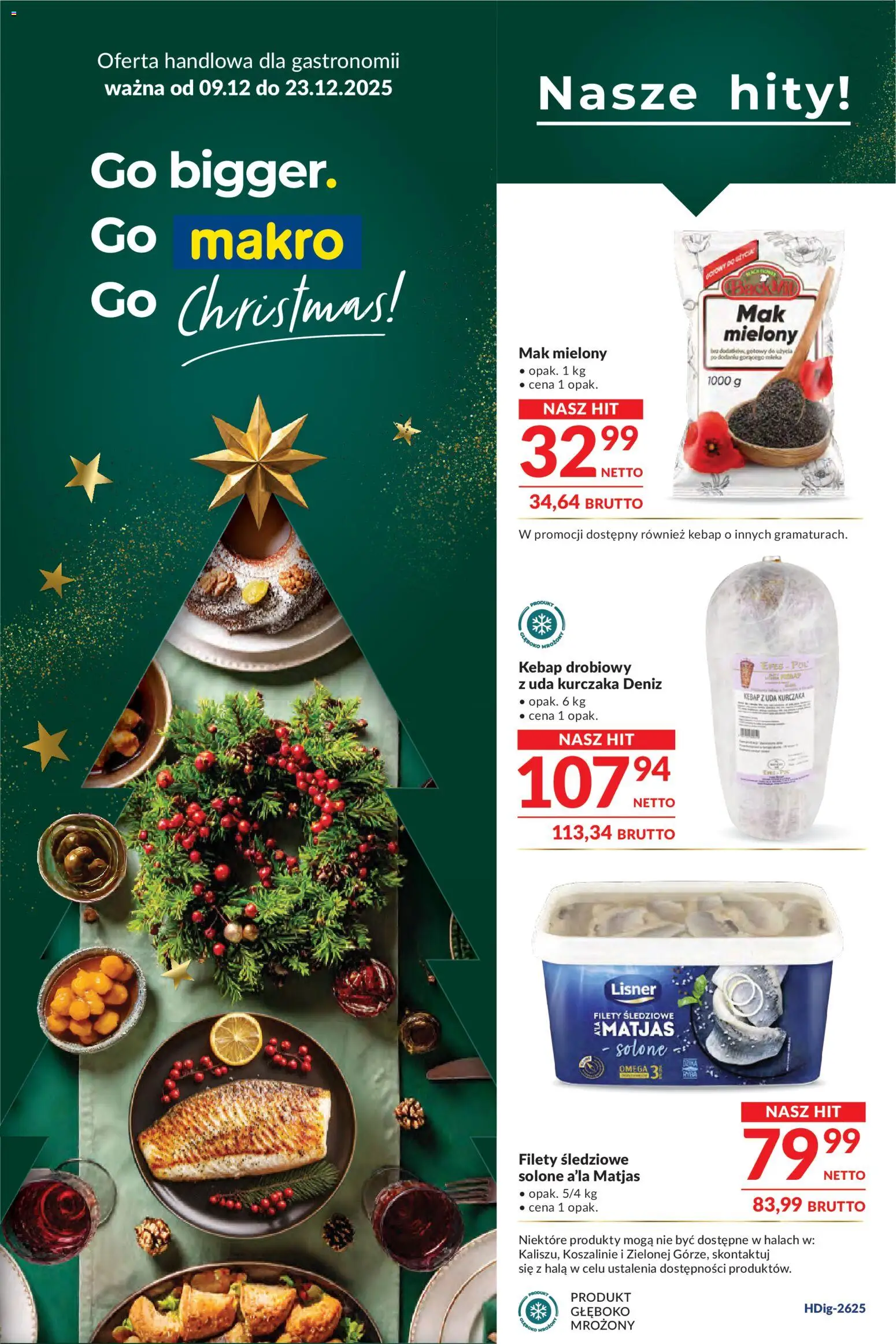 Makro Gazetka - Oferta dla gastronomii od 09.12.2025 | Strona: 1 | Produkty: Mak, Mak mielony