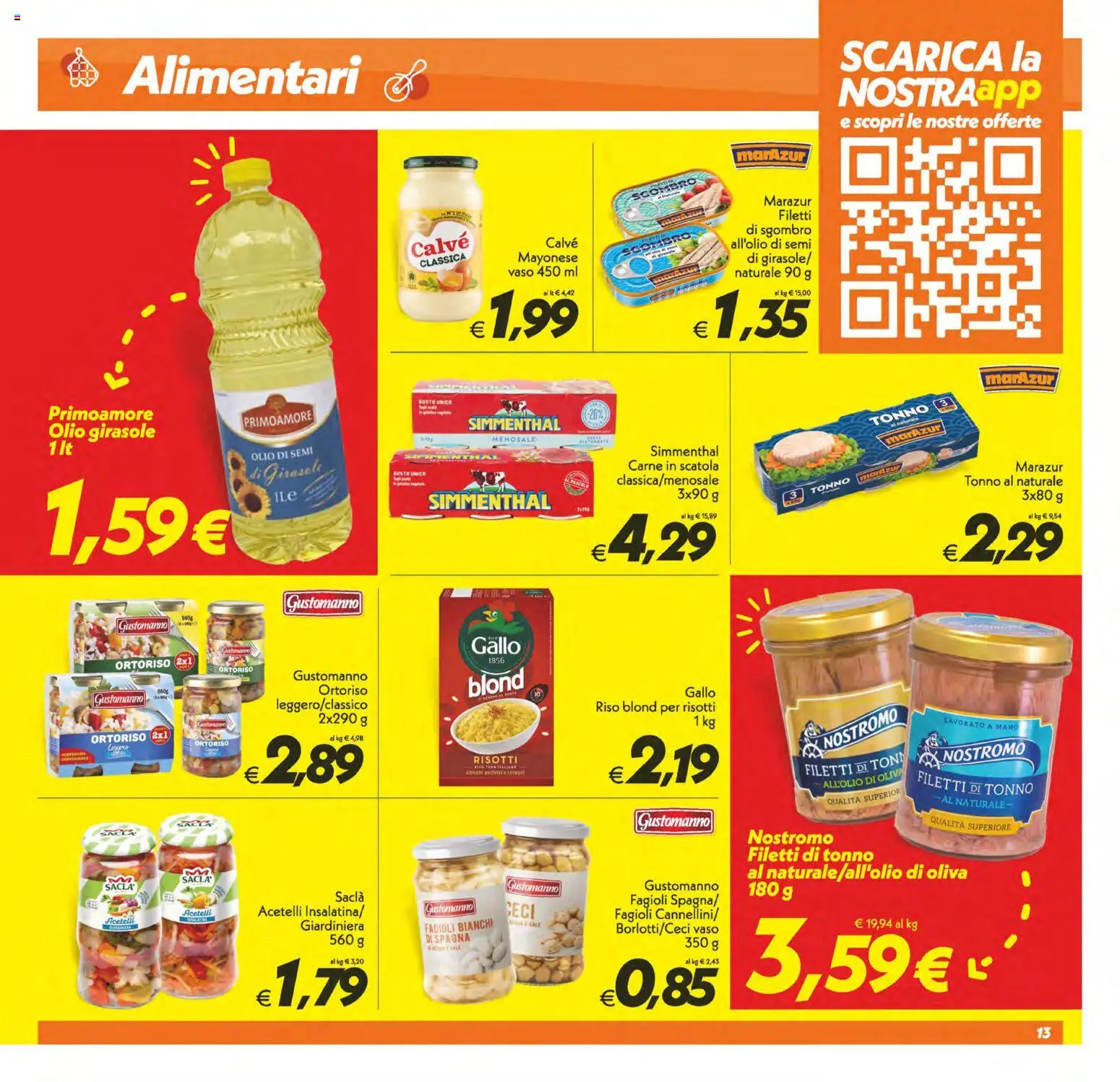 Volantino SuperConveniente del 07.04.2026 | Pagina: 13 | Prodotti: Sale, Olio, Tonno, Scatola
