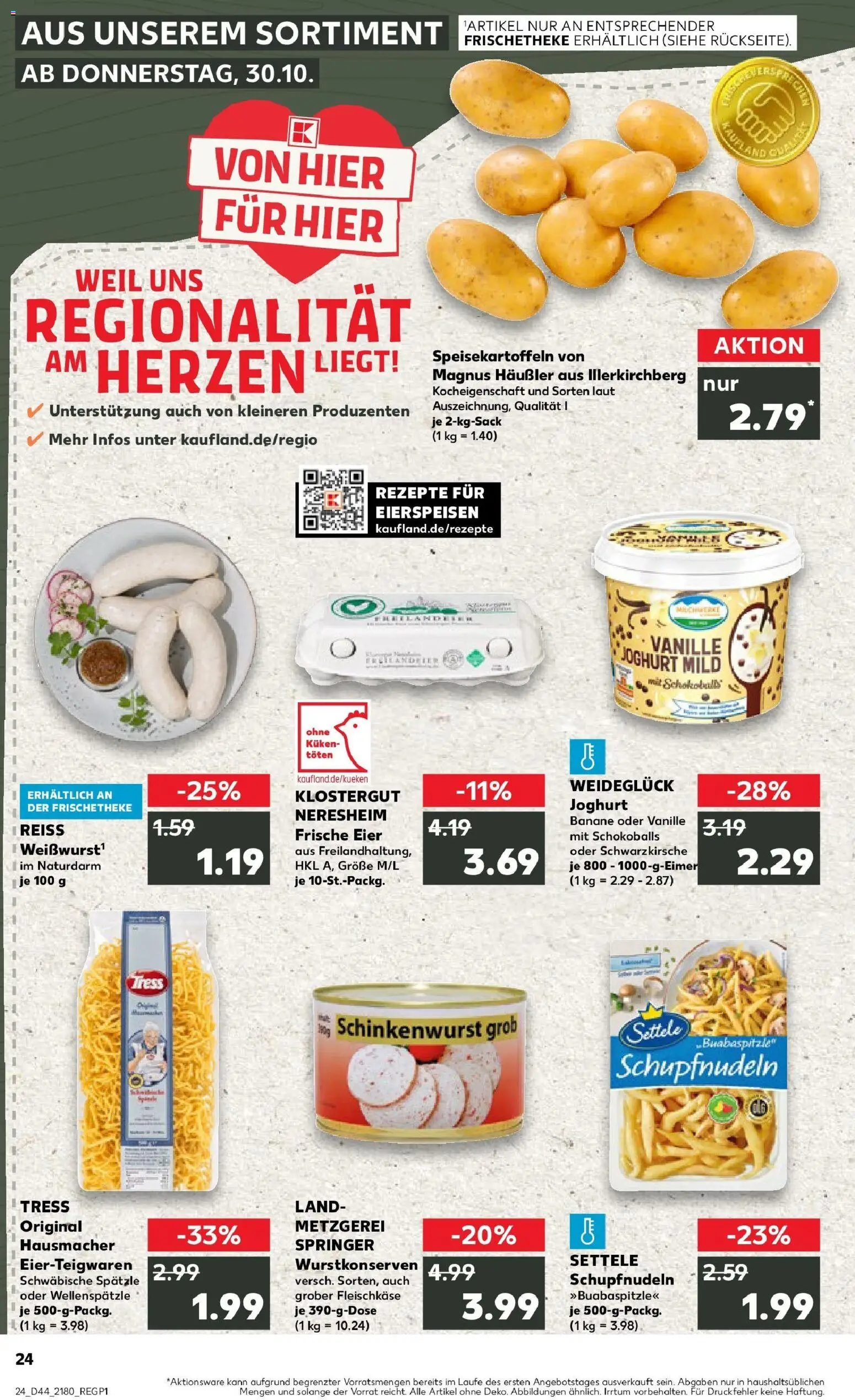 Kaufland prospekt Ulm	 – gültig ab 30.10.2025 | Seite: 24 | Produkte: Joghurt, Eier