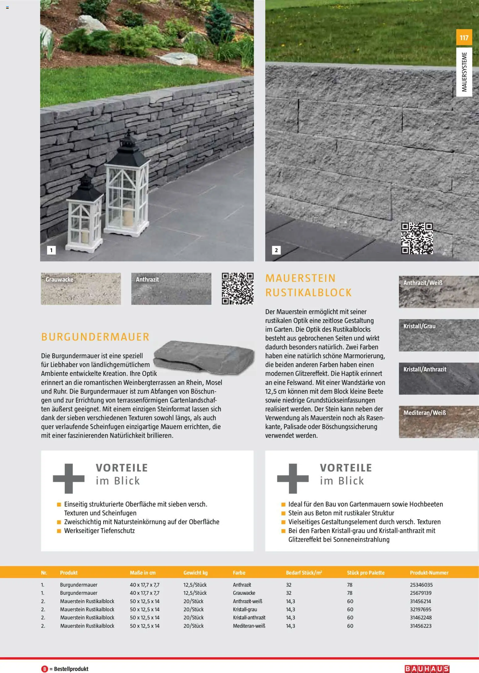 Bauhaus Gartenbaumaterialien gültig ab 01.04.2026 | Seite: 117 | Produkte: Gewicht