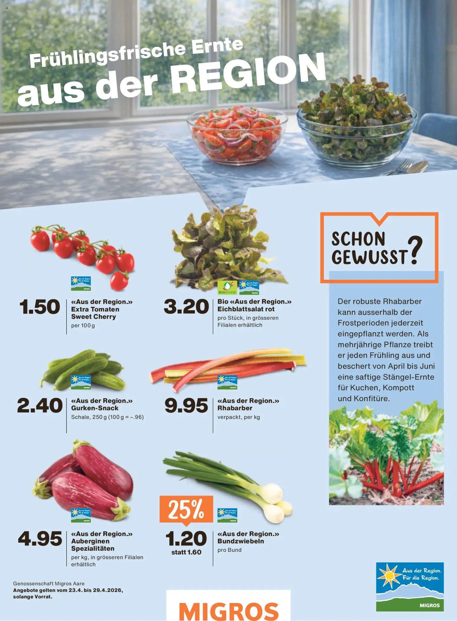 Migros aktionen – gültig ab 22.04.2026 | Seite: 36 | Produkte: Tomaten