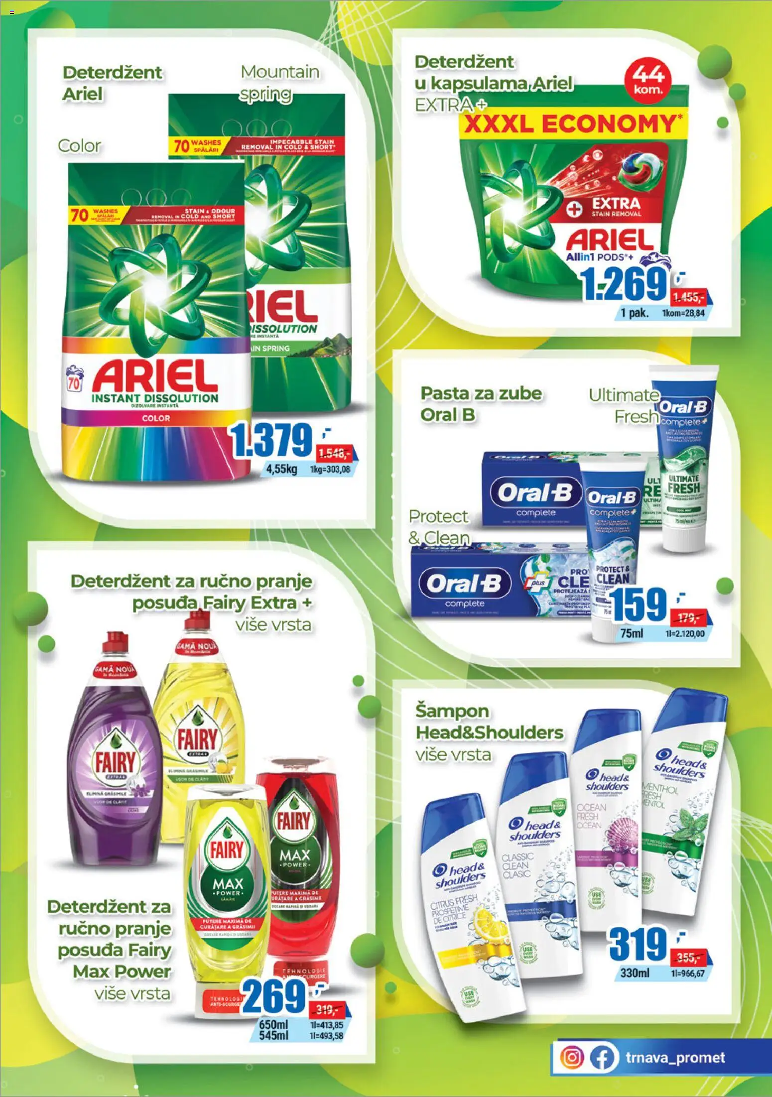 Trnava Promet katalog - važi od 06.03.2026 | Strana: 27 | Proizvode: Deterdžent, Oral-B, Ariel, Pasta za zube