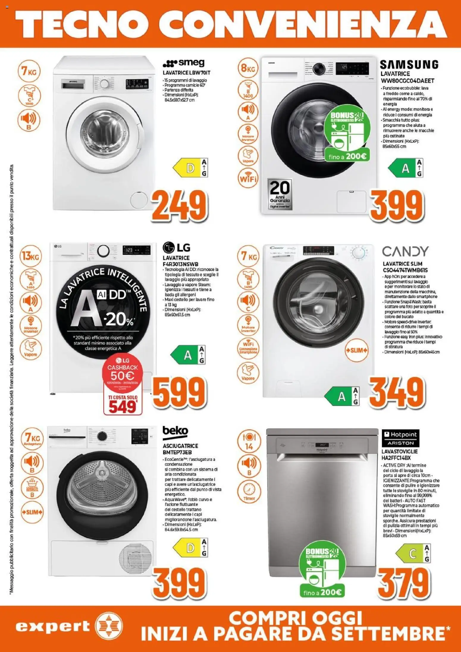 Volantino Expert del 26.03.2026 | Pagina: 22 | Prodotti: Lavatrice, Lavastoviglie, Monitorare, Aria condizionata