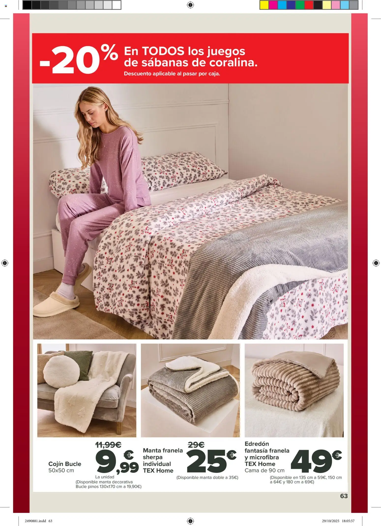 Carrefour folleto │ válido desde el 14.11.2025 | Página: 65 | Productos: Edredón, Manta, Cama, Cojín