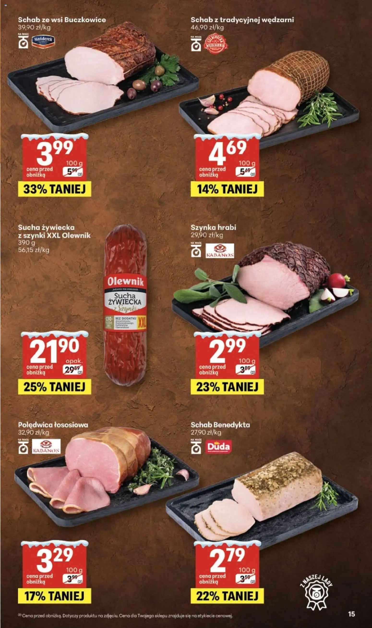 Delikatesy Centrum Gazetka od 15.01.2026 | Strona: 15 | Produkty: Schab, Szynka