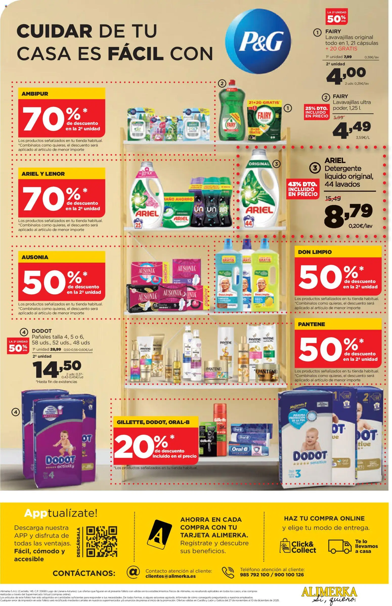 Alimerka folleto Castilla y León │ válido desde el 27.11.2025 | Página: 44 | Productos: Té, Teléfono, Lavavajillas, Prensa