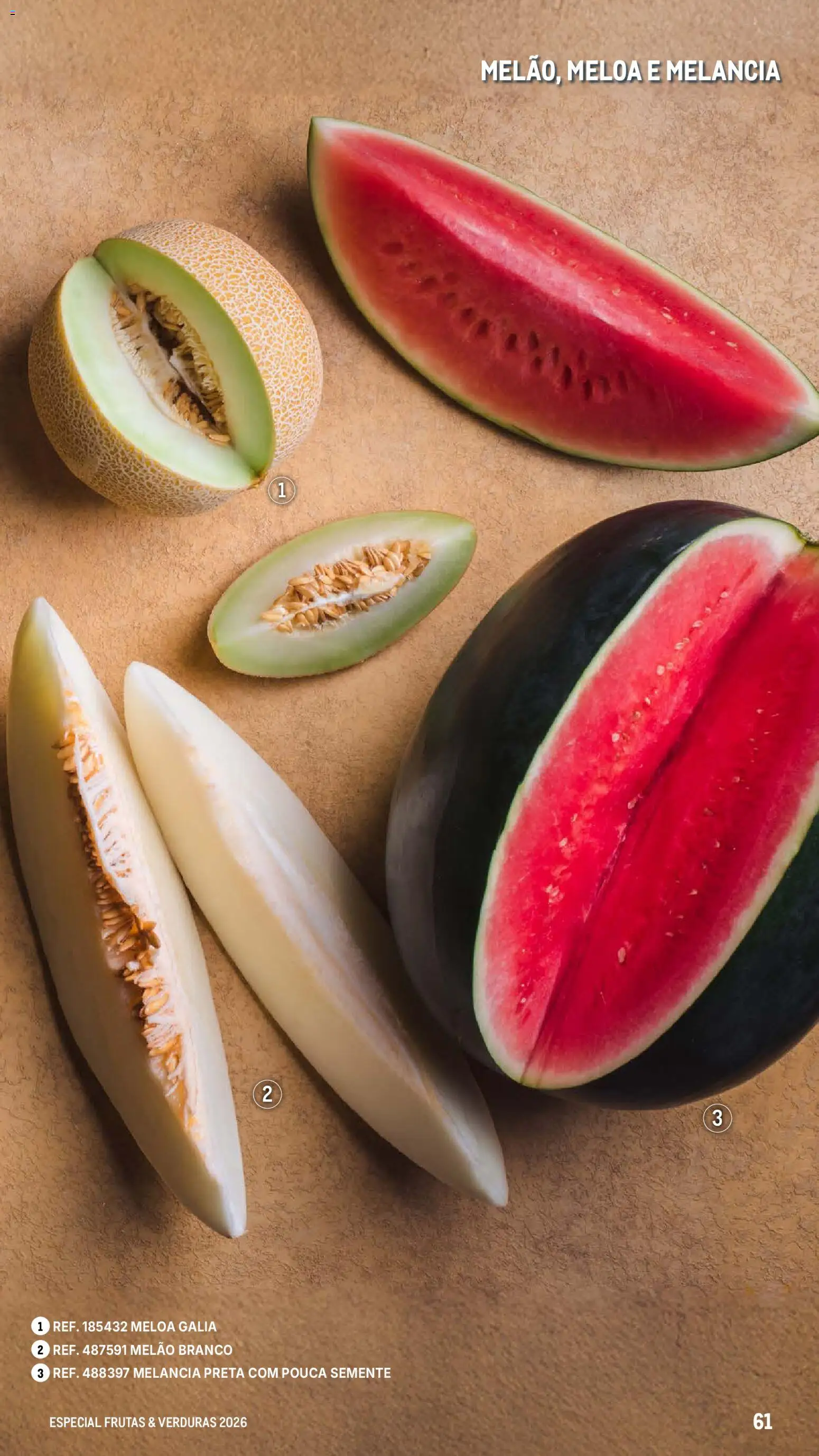 Makro Especial Frutas e Verduras 2026 │ válido de 06.03.2026 | Página: 61 | Produtos: Melancia, Melão