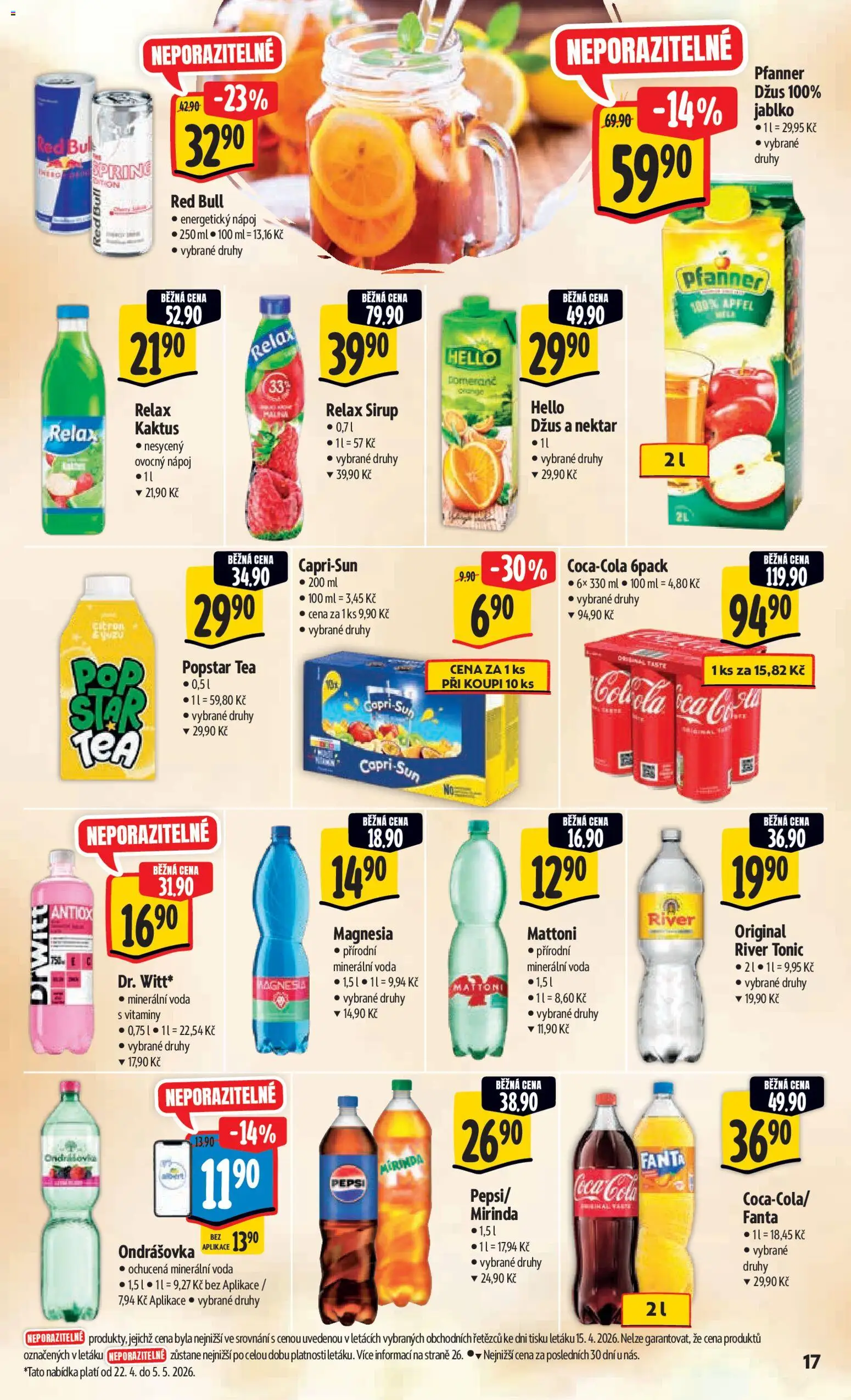 Albert leták - Hypermarket od 22.04.2026 | Strana: 25 | Produkty: Džus, Fanta, Coca cola, Drwitt