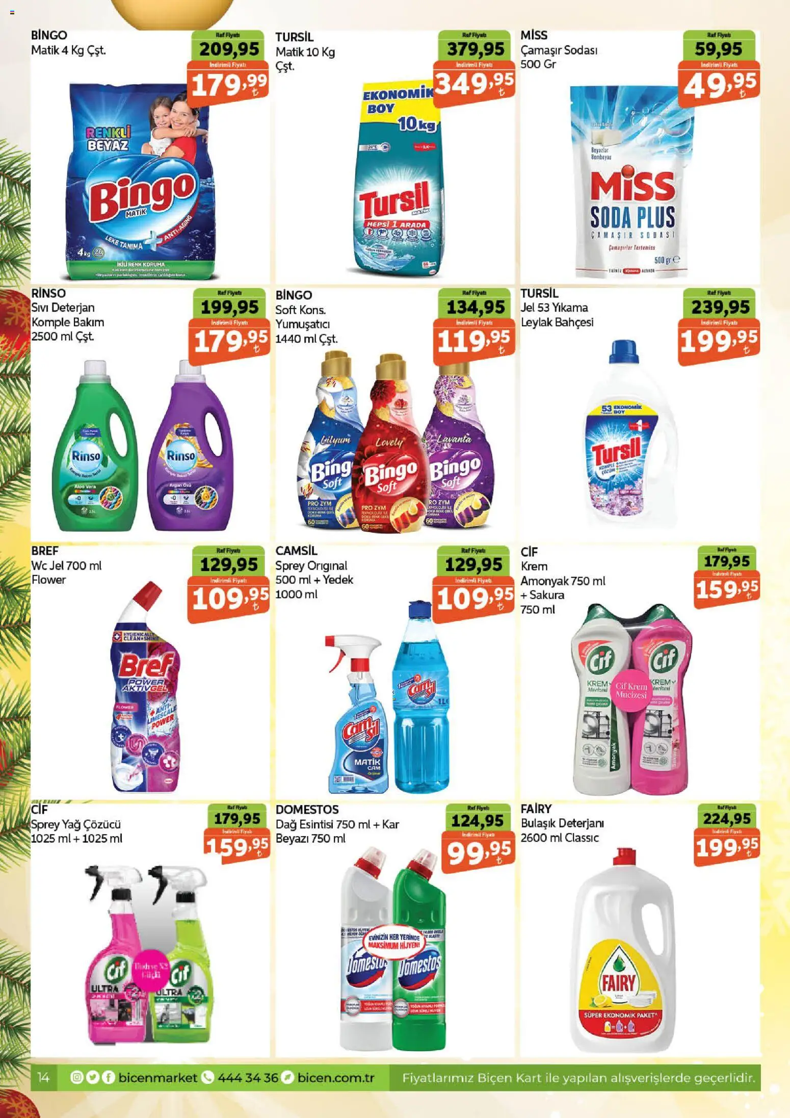 Biçen Market Katalog - 25.12.2025 tarihinden itibaren geçerlidir | Sayfa: 14 | Ürünler: Krem, Yumuşatıcı, Deterjan, Yağ