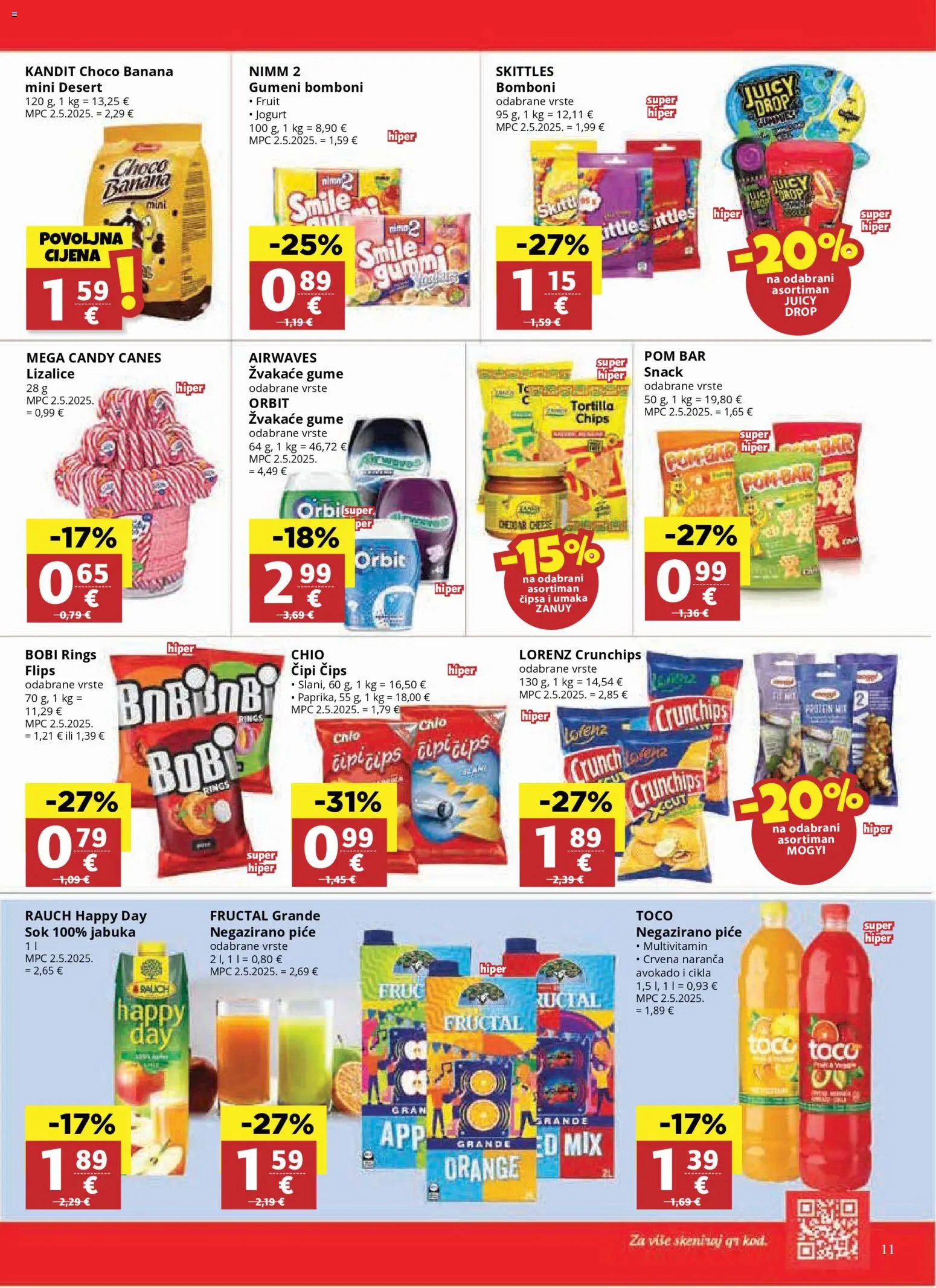 Ultra Gros katalog | vrijedi od 12.11.2025 | Stranica: 11 | Proizvodi: Žvakaće gume, Bomboni, Čips, Avokado