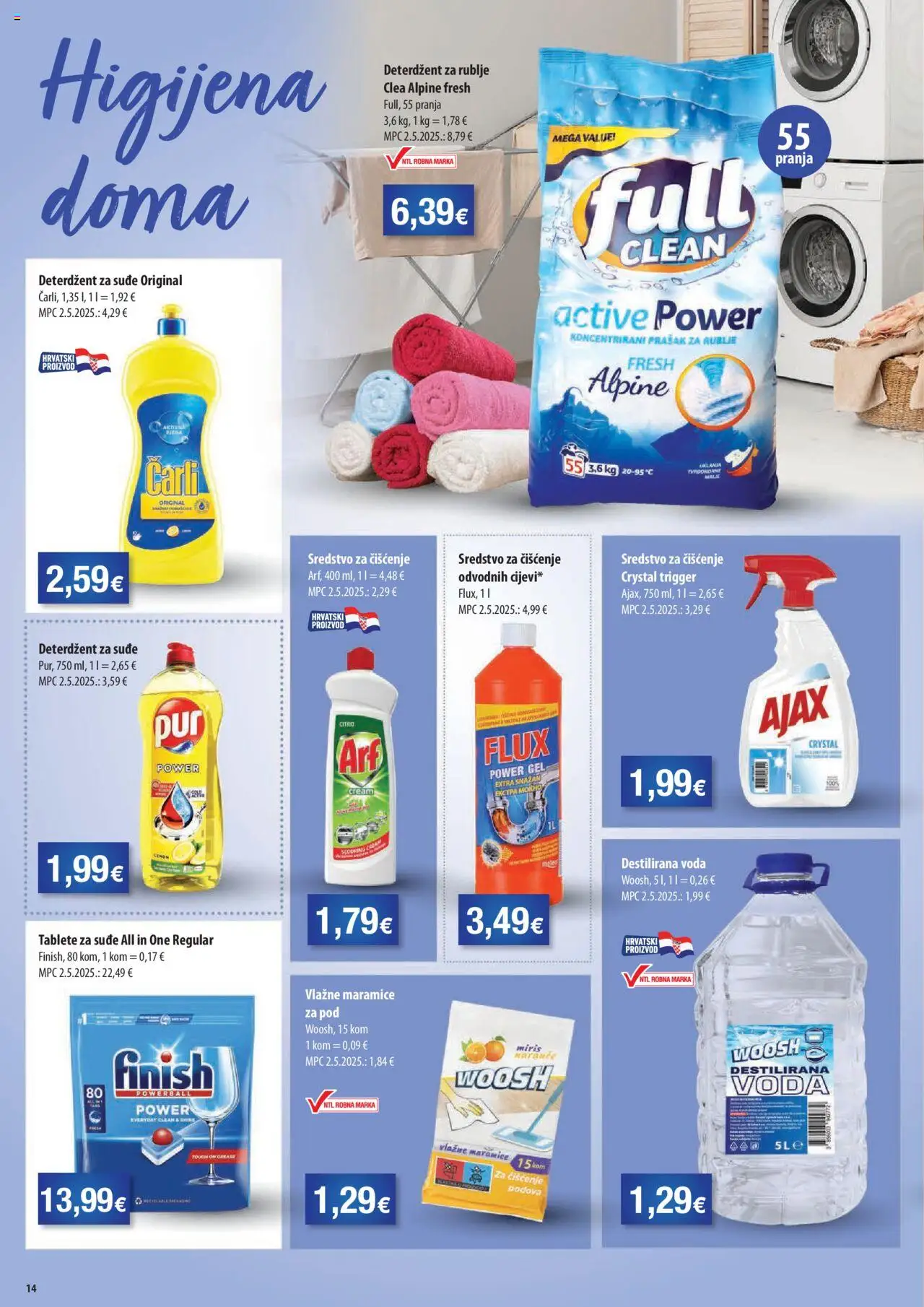 NTL katalog | vrijedi od 15.10.2025 | Stranica: 14 | Proizvodi: Miris, Vlažne maramice, Deterdžent, Ajax