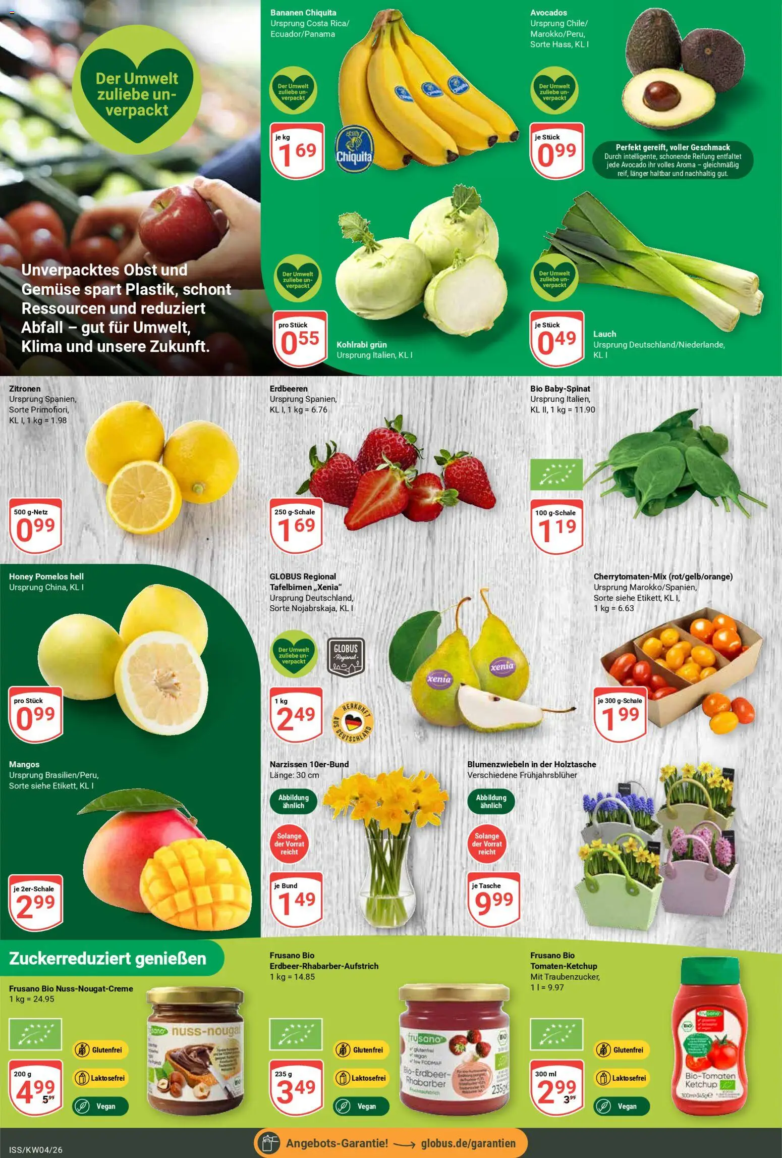 Globus Prospekt 	 – gültig ab 19.01.2026 | Seite: 5 | Produkte: Kohlrabi, Bananen, Gemüse, Rhabarber