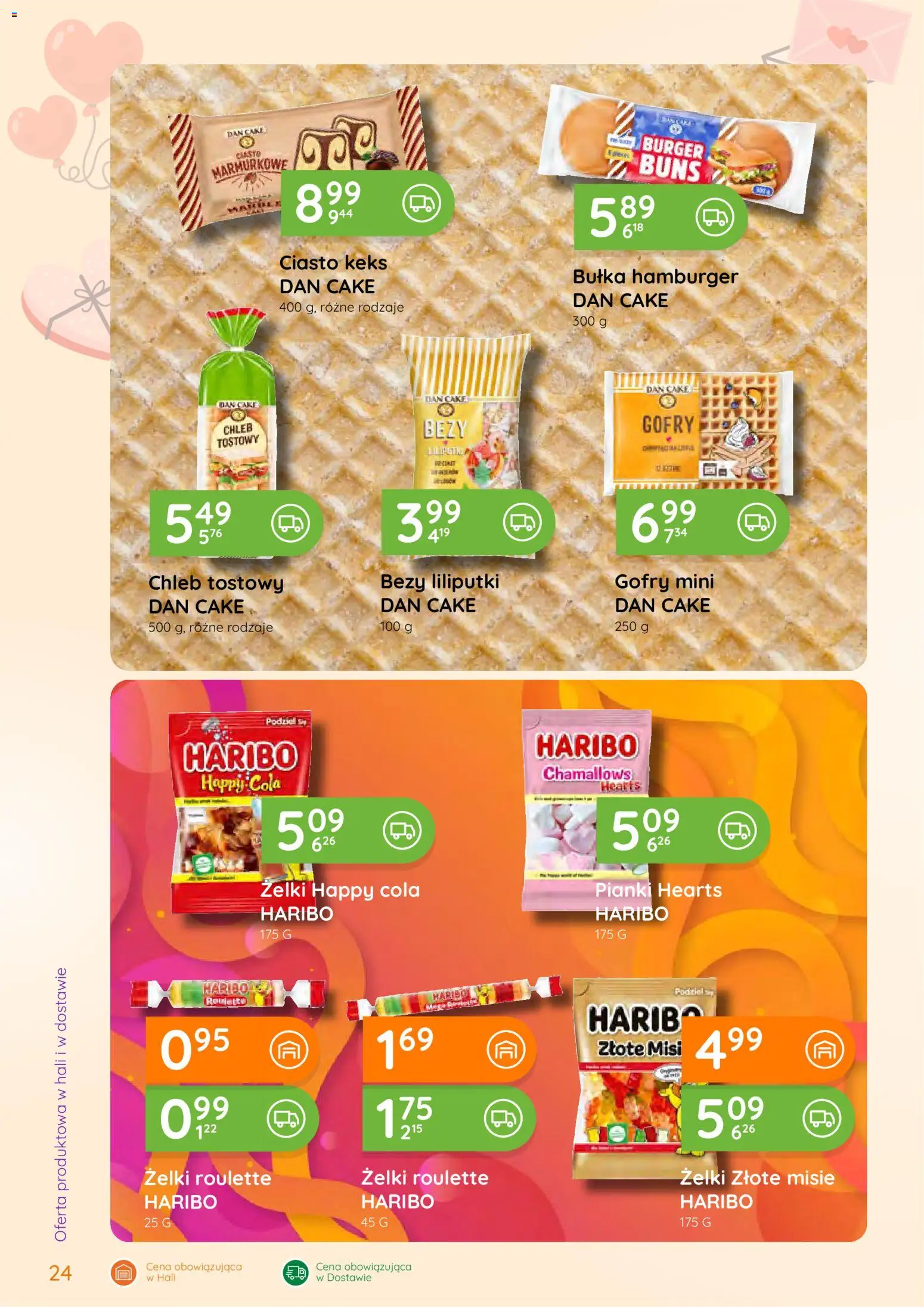 Eurocash Gazetka - Oferta Produktowa od 09.02.2026 | Strona: 24 | Produkty: Hamburger, Chleb tostowy, Ciasto, Pianki