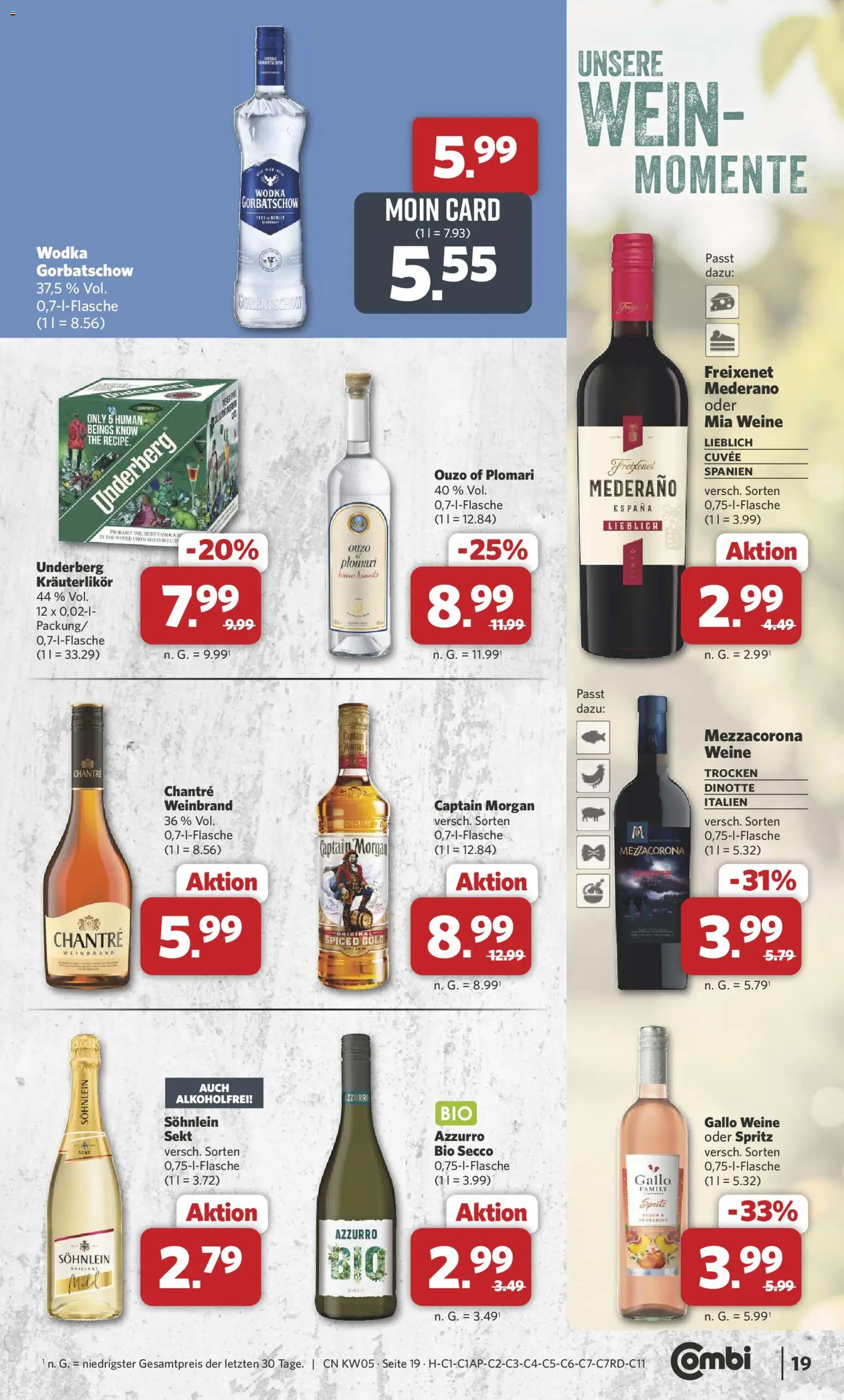 Combi Prospekt 	 – gültig ab 26.01.2026 | Seite: 19 | Produkte: Ouzo, Sekt, Wein, Underberg