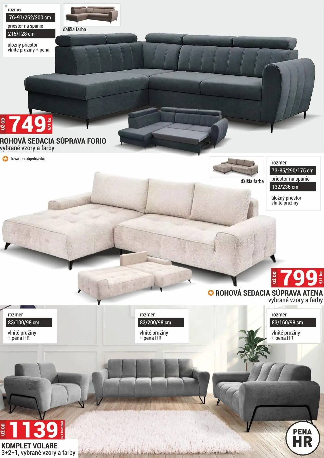 Merkury Market nábytok, sedačky, matrace │ platný od 01.08.2025 | Strana: 31 | Produkty: Rohová sedacia súprava, Sedacia súprava
