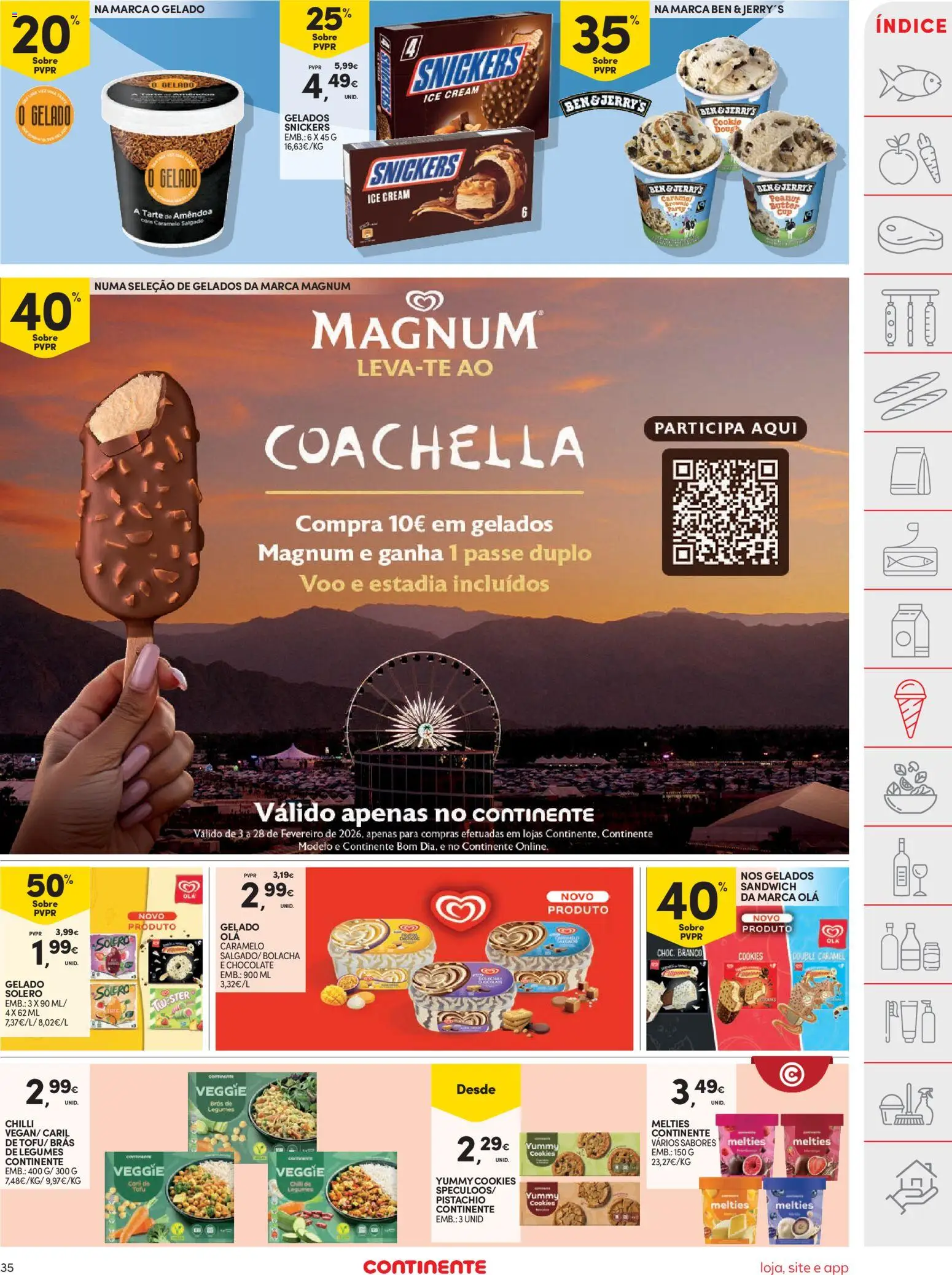 Continente folheto │ válido de 03.02.2026 | Página: 35 | Produtos: Gelado, Chocolate, Tarte