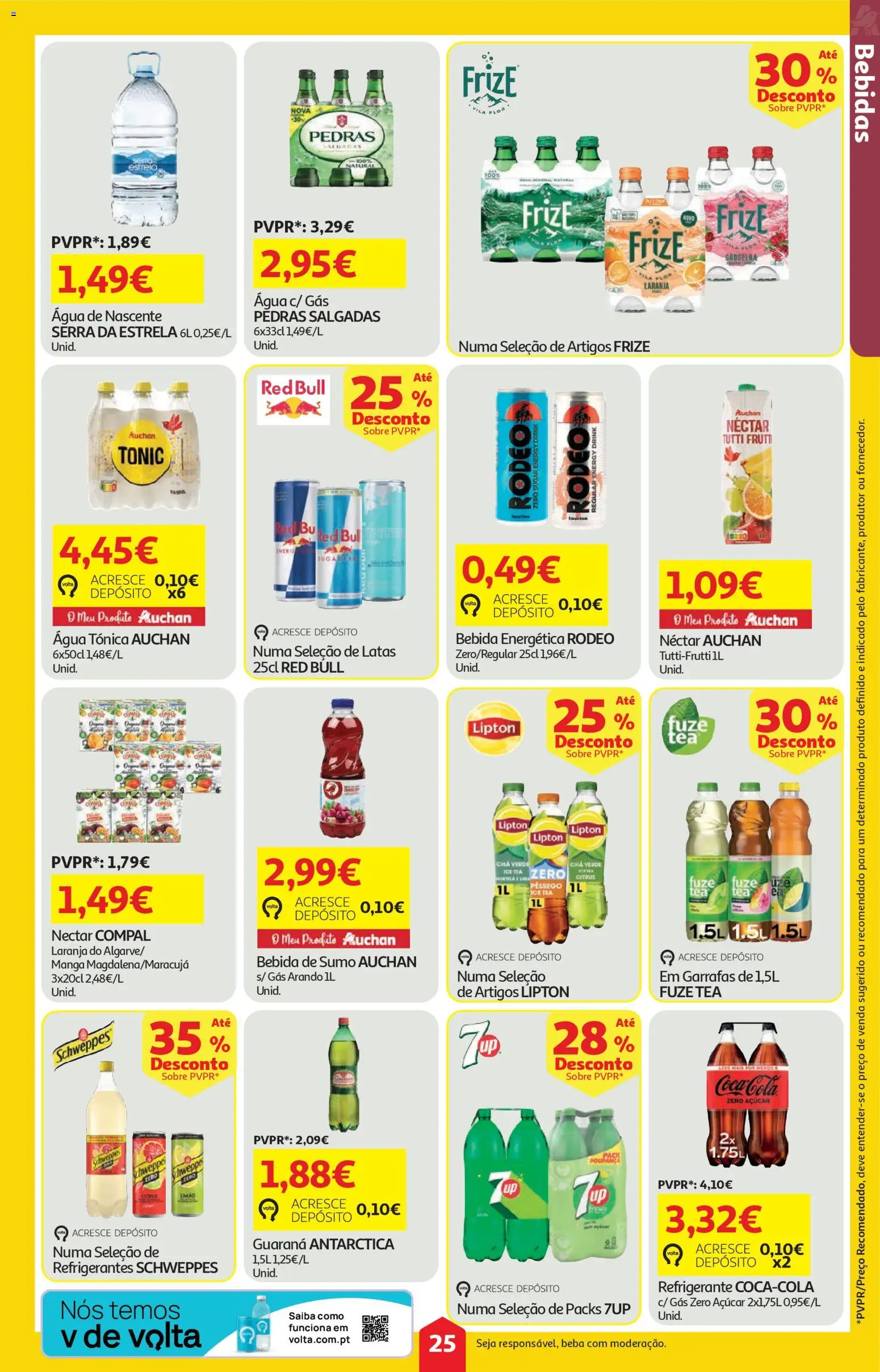 Auchan folheto │ válido de 23.04.2026 | Página: 25 | Produtos: Refrigerante, Sumo, Chá, Bebida