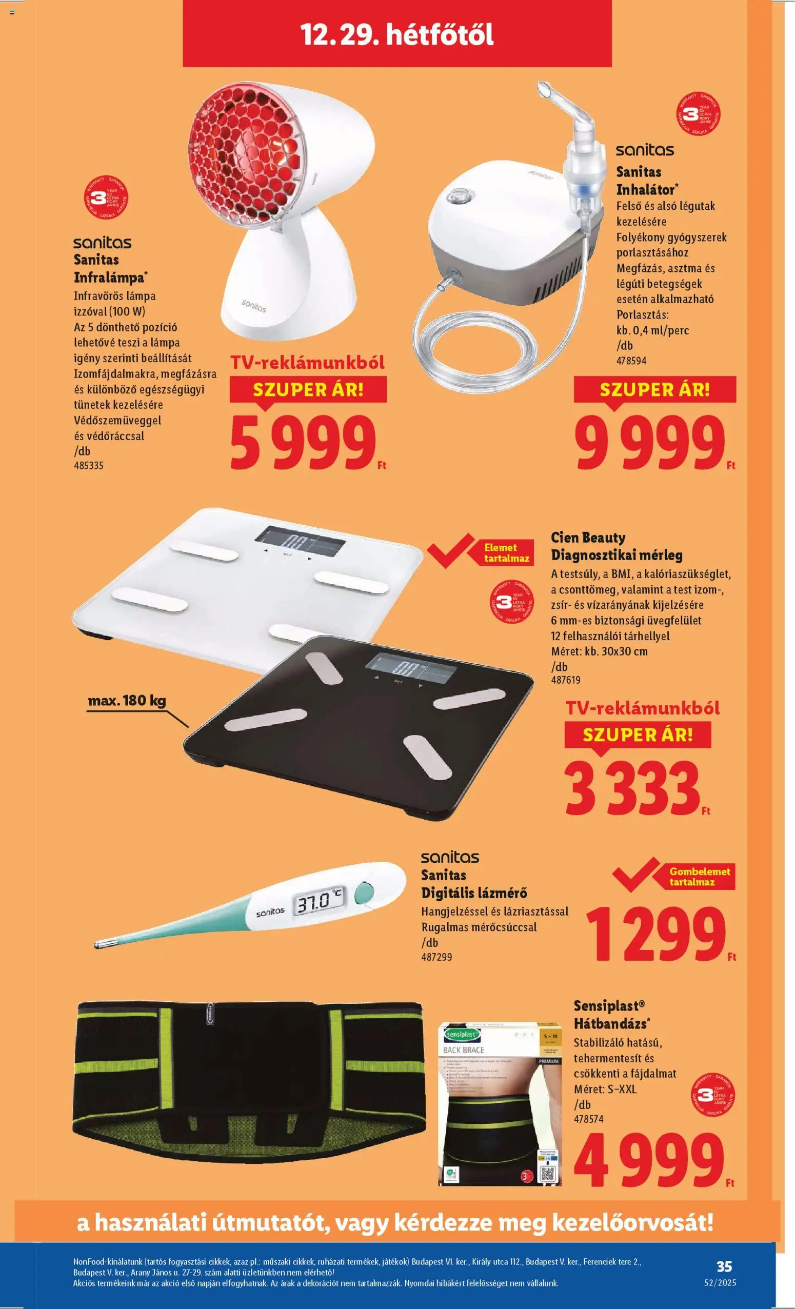 Lidl akciós ujság - amely érvényes a következő dátumtól: 27.12.2025 | Oldal: 35 | Termékek: Játékok, Lámpa, Lázmérő, Gyógyszerek