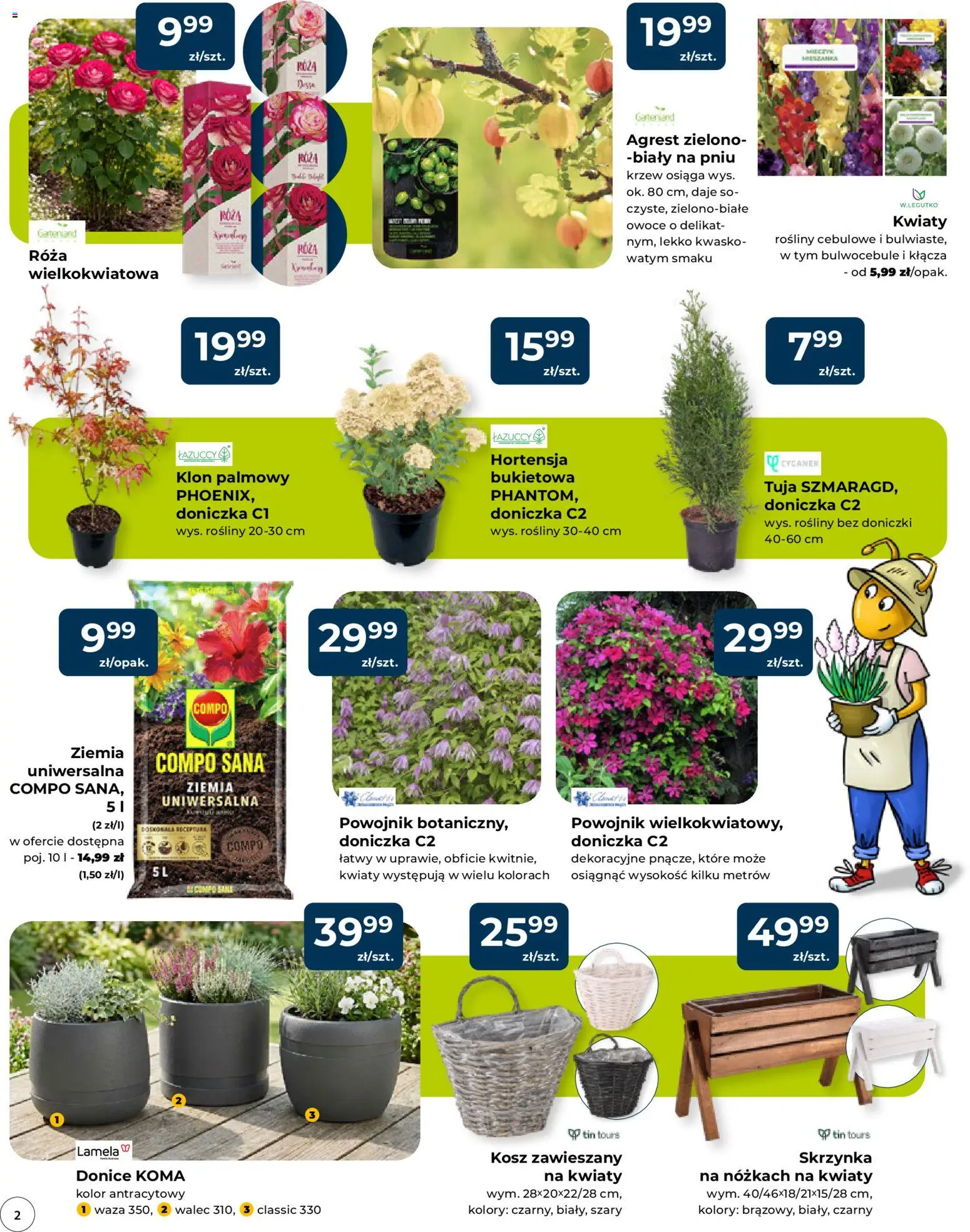 Mrówka gazetka - Elbląg od 09.04.2026 | Strona: 2 | Produkty: Ziemia uniwersalna, Kosz, Doniczka, Doniczki