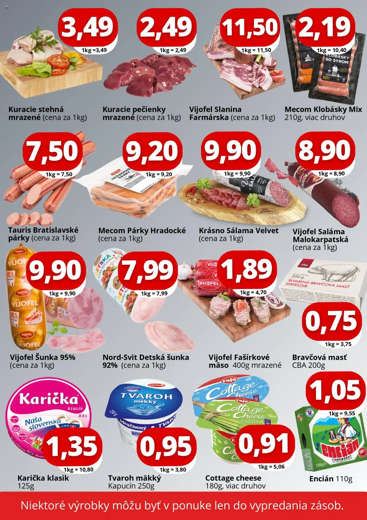 CBA Komfos Gastrocash Spišská Nová Ves │ platný od 18.07.2025 | Strana: 2 | Produkty: Šunka, Tvaroh, Encián, Párky