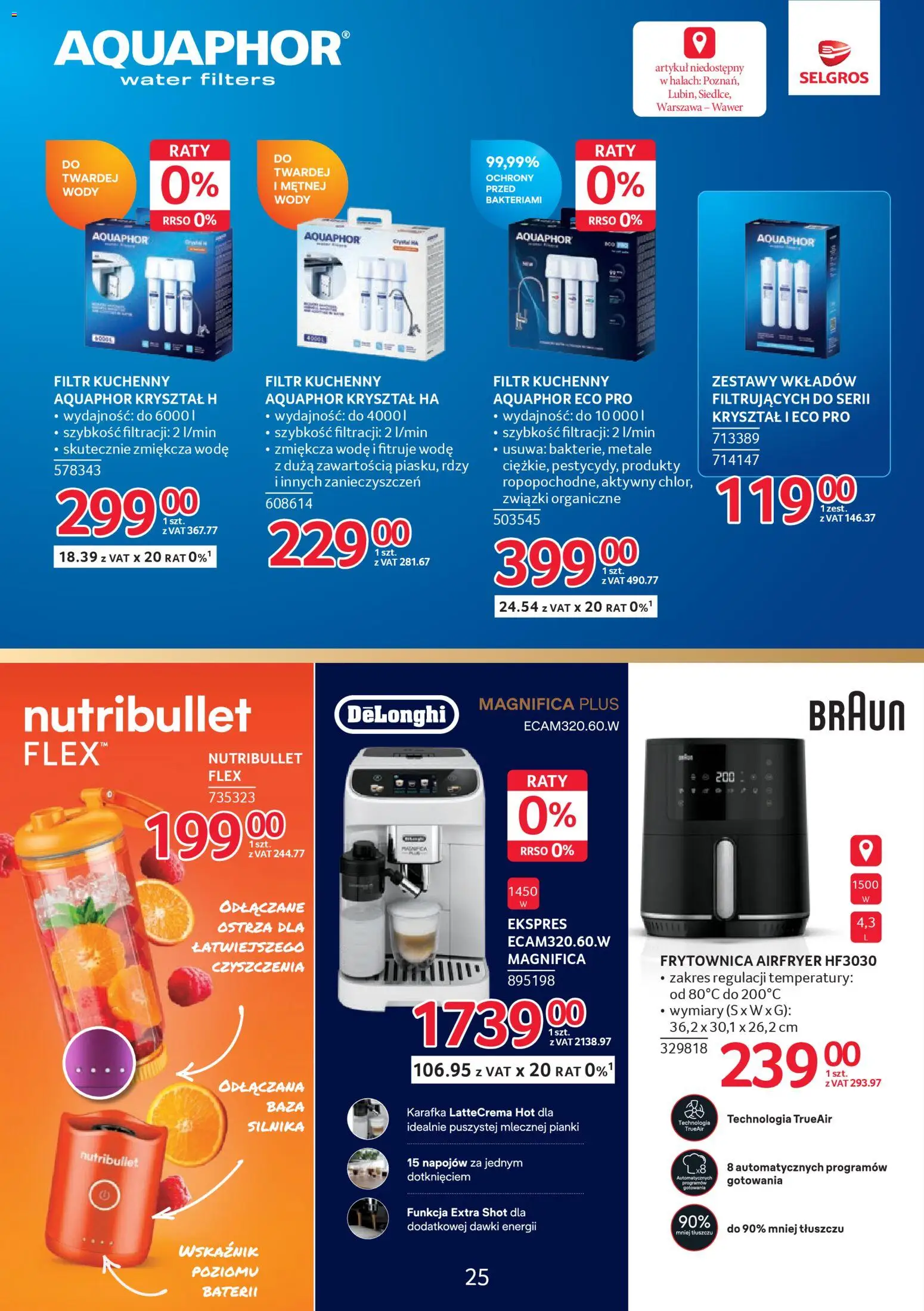 Selgros cash&carry gazetka - Oferta Spożywcza od 05.03.2026 | Strona: 24 | Produkty: Nutribullet, Pianki, Aquaphor filtr