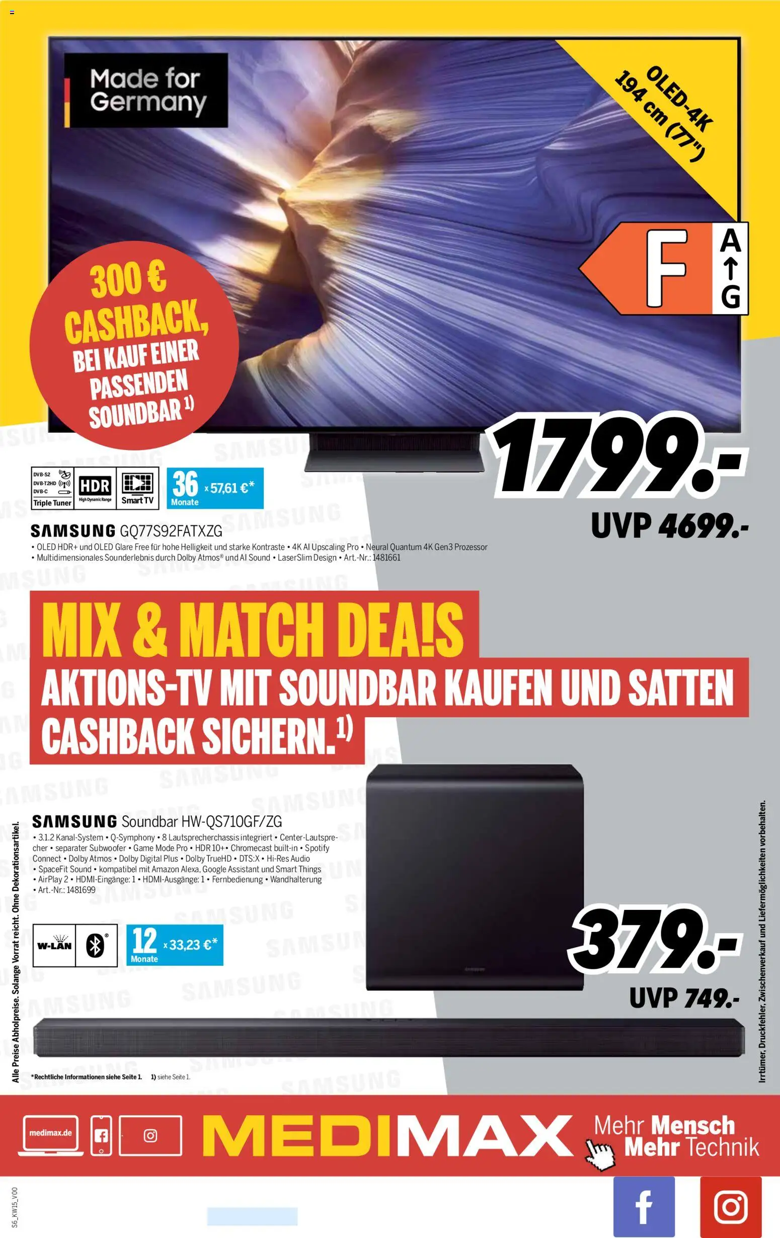 Medimax Prospekt 	 – gültig ab 03.04.2026 | Seite: 6 | Produkte: Samsung, Smart TV, Soundbar, Audio
