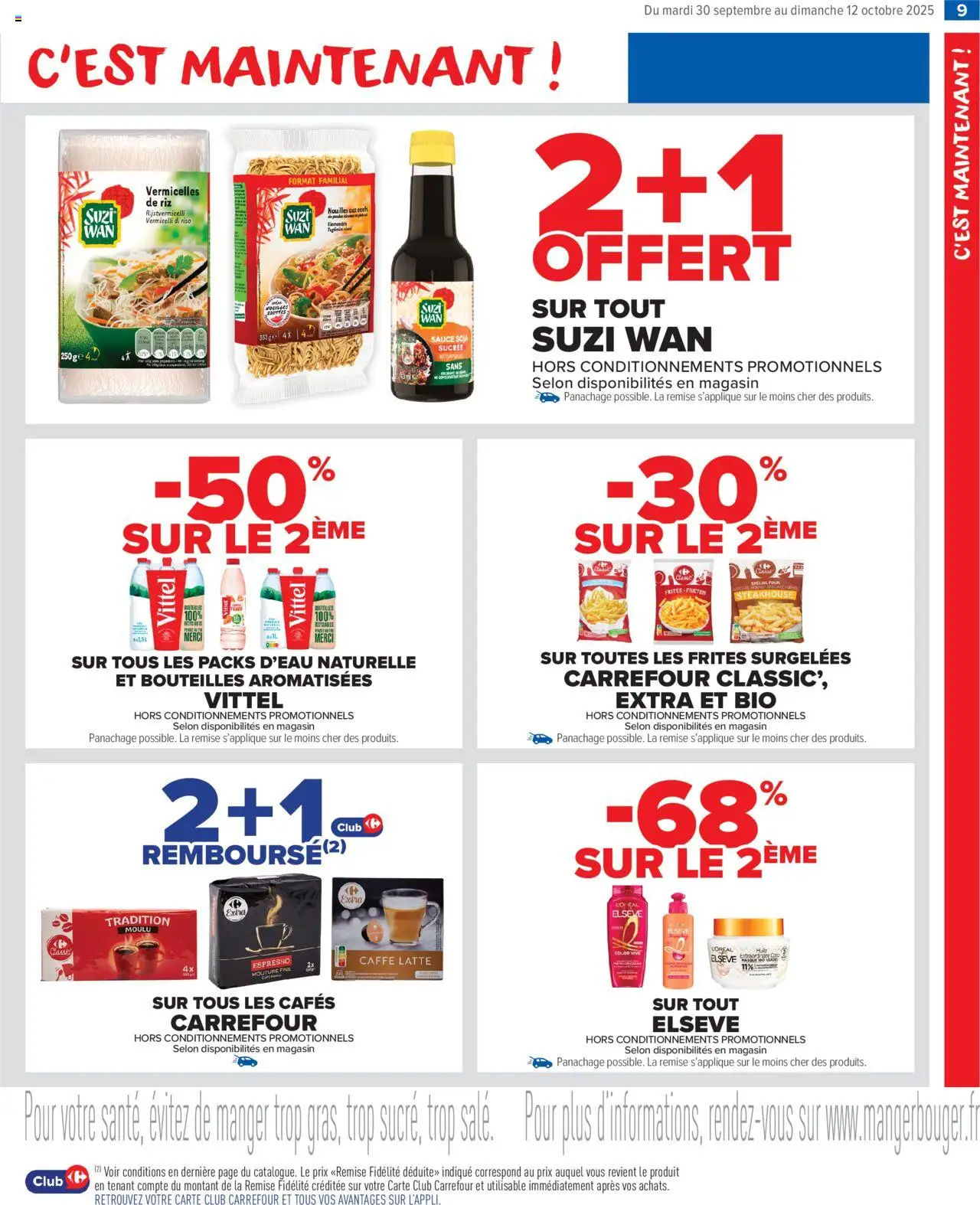 {H1} | Page: 11 | Produits: Four, Sauce soja sucrée, Vittel, Nouilles