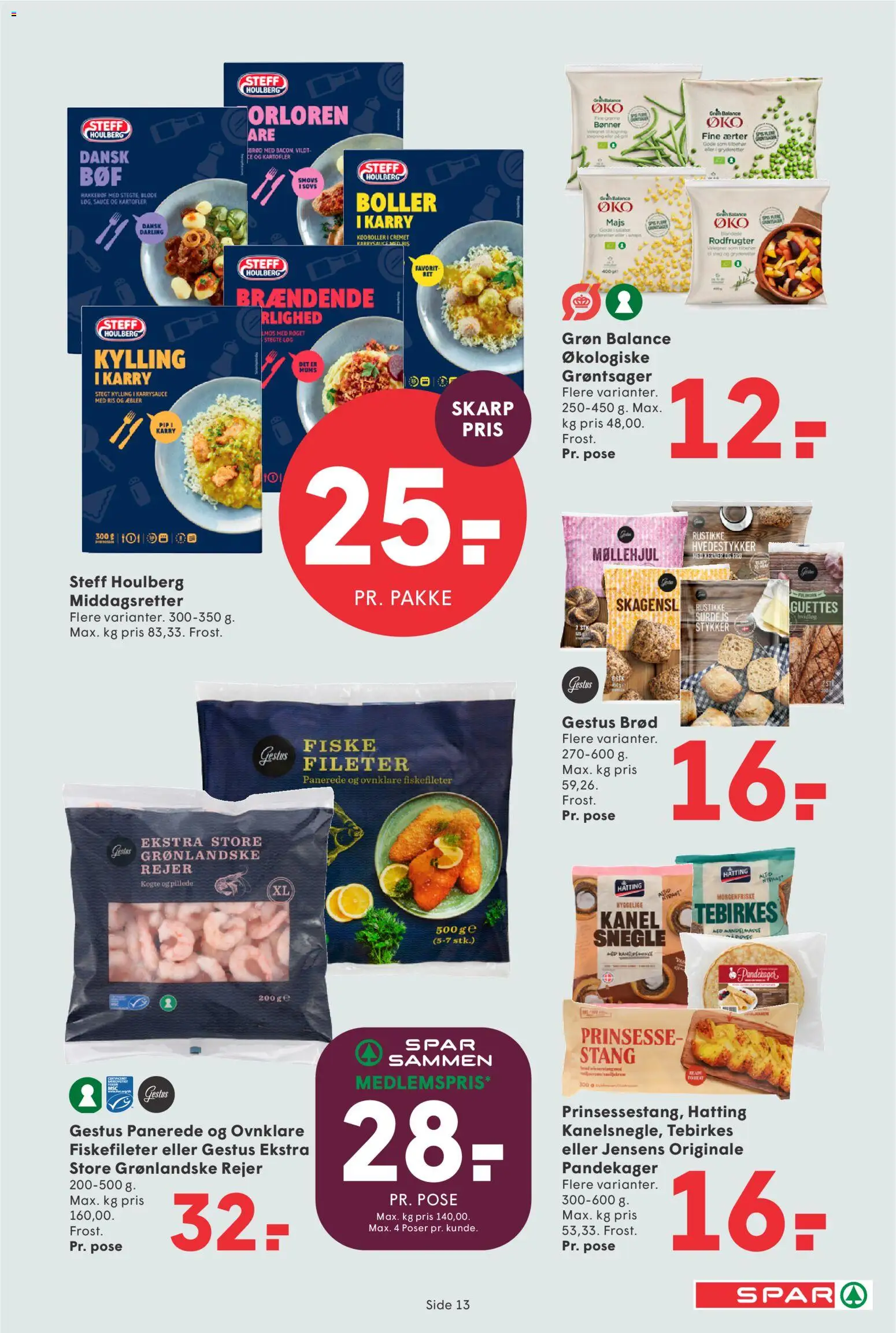 Spar tilbudsavis – gyldig fra 01.05.2026 | Side: 13 | Produkter: Kanel, Tebirkes, Kartofler, Søm