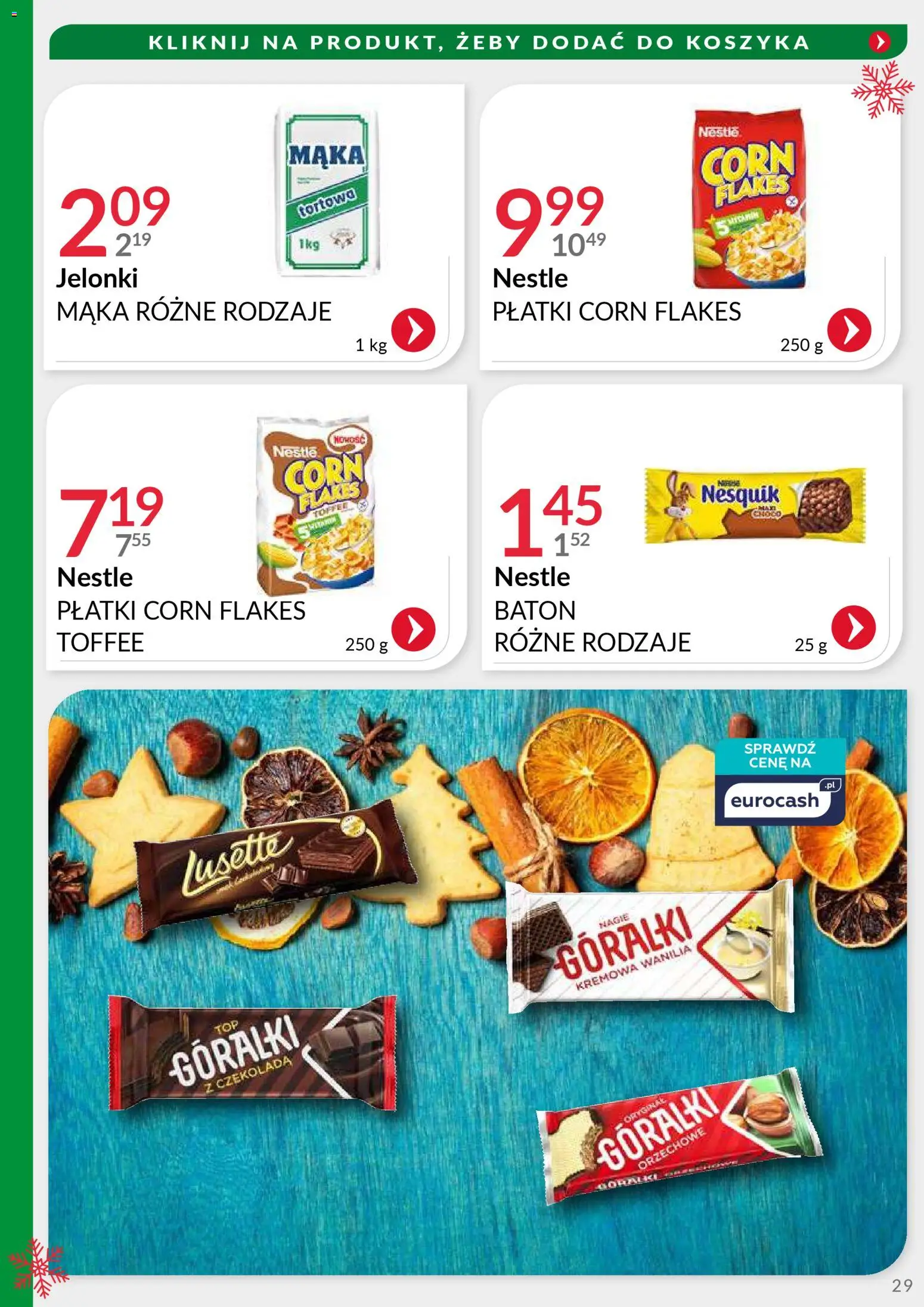 Eurocash Gazetka - Oferta Handlowa MR Południowy Wschód od 24.11.2025 | Strona: 29 | Produkty: Baton, Czekolada, Płatki, Corn Flakes