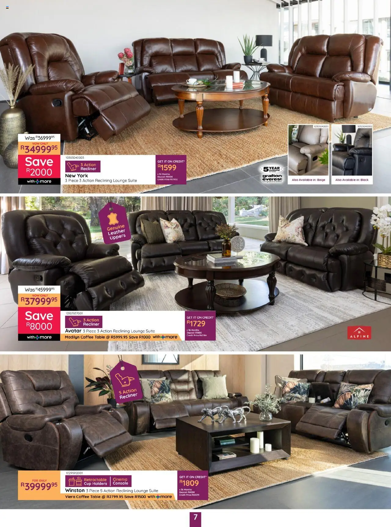 New Bradlows catalogue – valid from 16.10.2025 | Page: 7 | Products: Coffee table, Table, Lounge suite, Coffee
