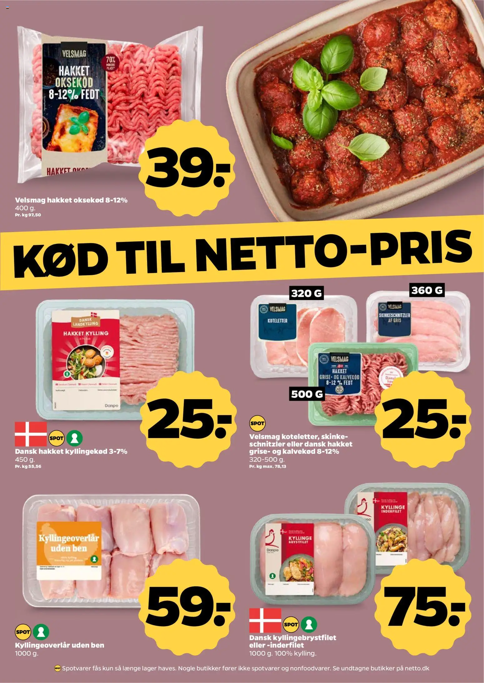 Netto tilbudsavis – gyldig fra 10.01.2026 | Side: 6 | Produkter: Kyllingekød, Koteletter, Oksekød, Schnitzler