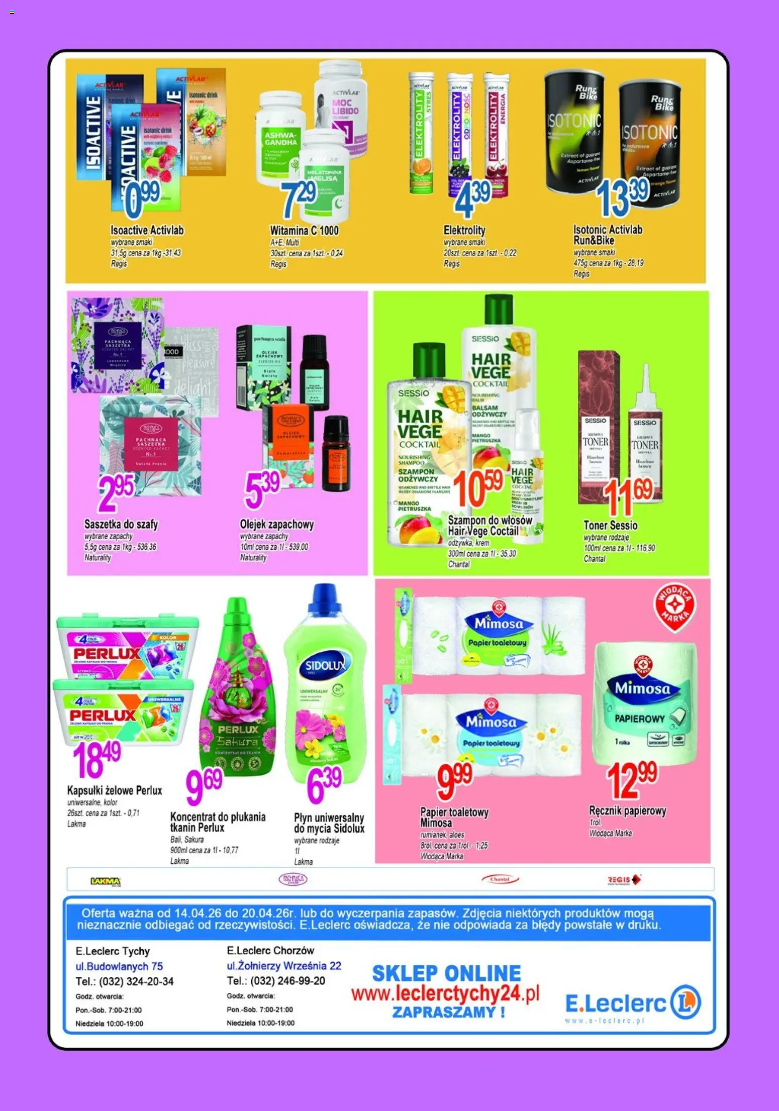 E.Leclerc gazetka - Tychy od 14.04.2026 | Strona: 8 | Produkty: Mango, Papier toaletowy, Krem, Ręcznik papierowy