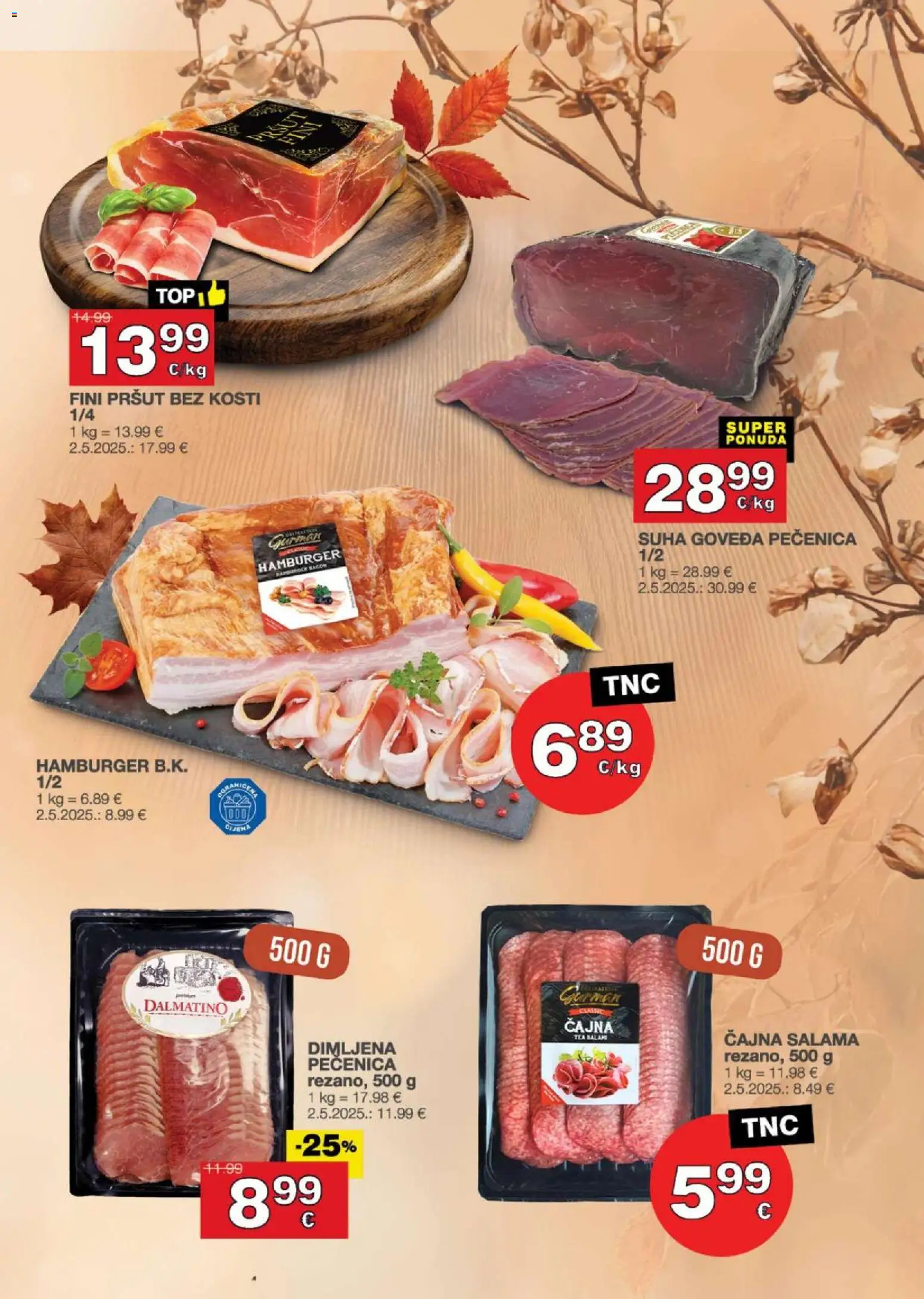 Stanić Diskont katalog | vrijedi od 13.11.2025 | Stranica: 7 | Proizvodi: Salama, Pršut, Hamburger