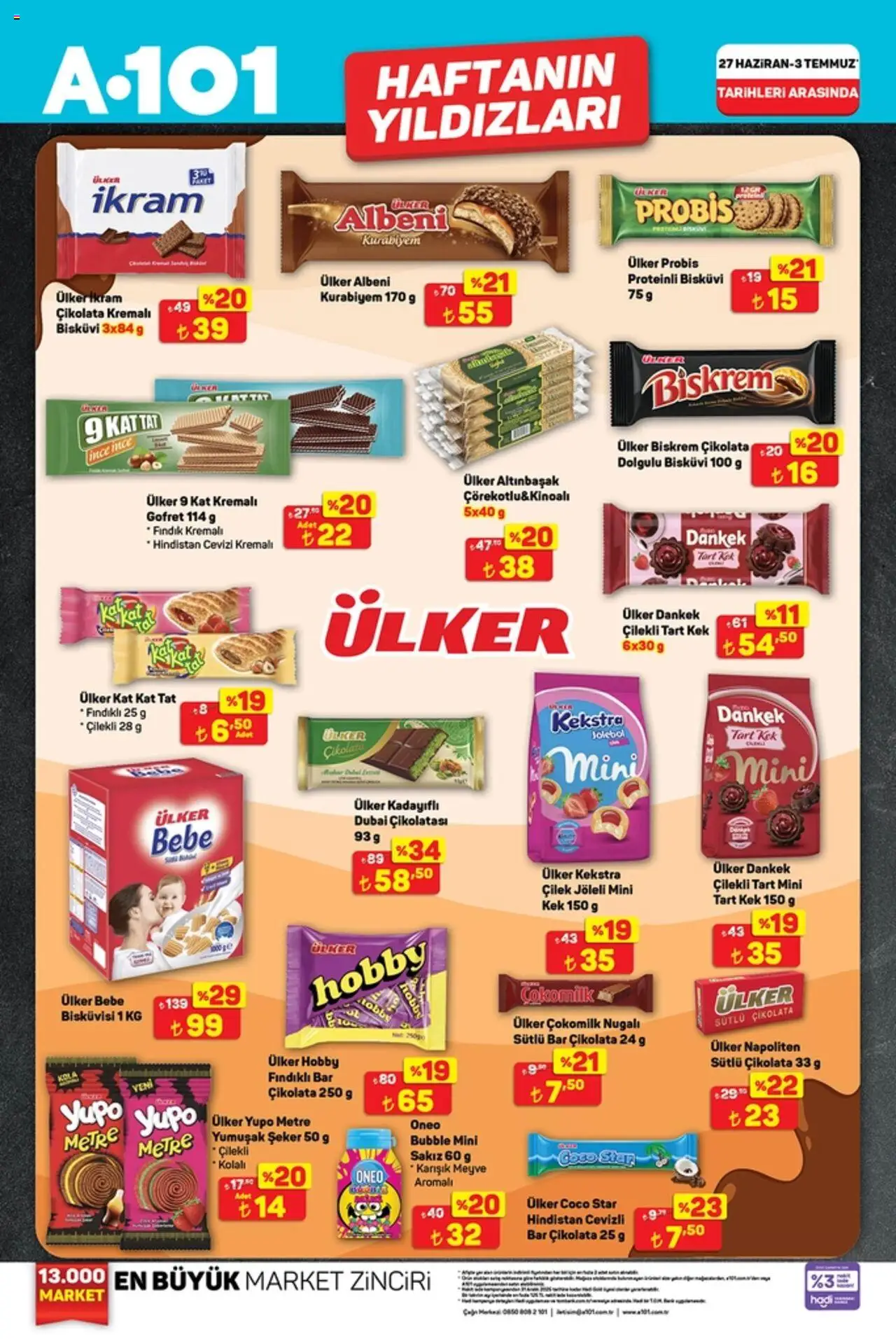A101 Katalog - 27.06.2025 tarihinden itibaren geçerlidir | Sayfa: 4 | Ürünler: Gofret, Şeker, Fındık, Bisküvi