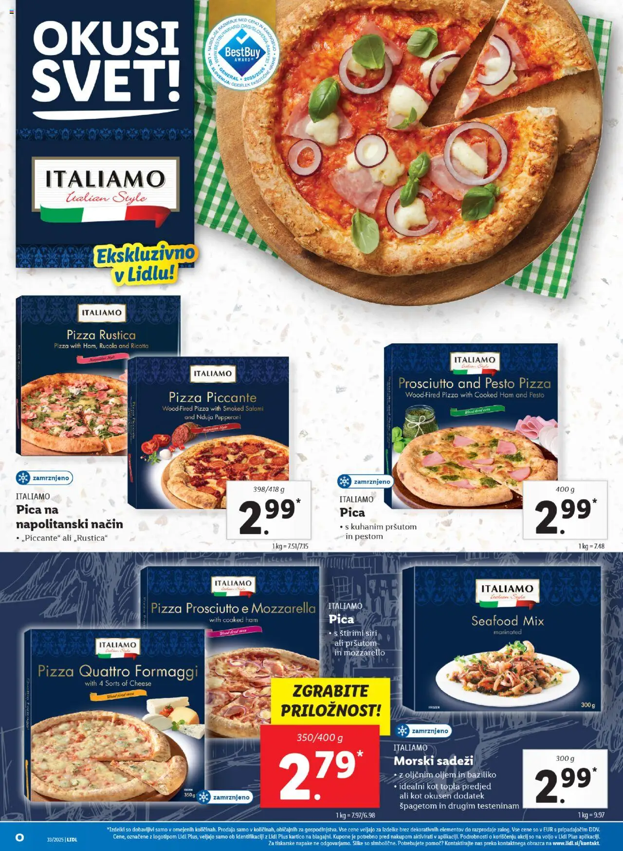 Lidl - Ljubljana │ velja od 14.08.2025 | Stran: 54 | Izdelki: Pesto, Pica, Morski sadezi