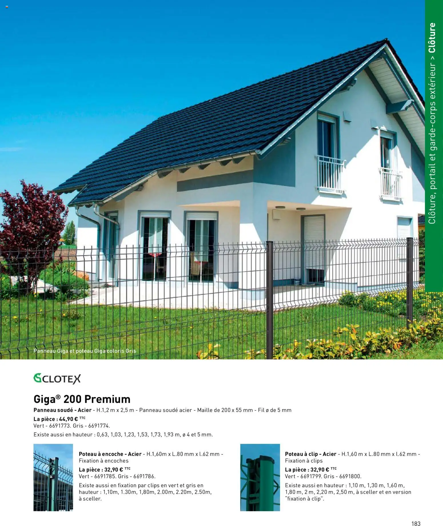 {H1} | Page: 183 | Produits: Portail, Clôture