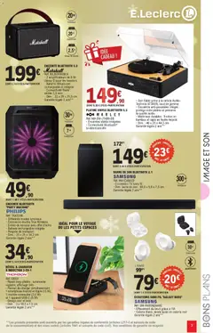 E.Leclerc - Prévisualisation de ENCEINTE BLUETOOTH 5.0, Réf. KILBURNIIBLK, 2 amplificateurs de 8 W classe D pour les tweeters, Batterie lithium-ion rechargeable et intégrée, Connectivité filaire : entrée 3,5 mm, Dim.: 22 x 26 x 31,5 cm, Garantie légale 2 ans** valide à partir de 09.12.2025 | Page: 3