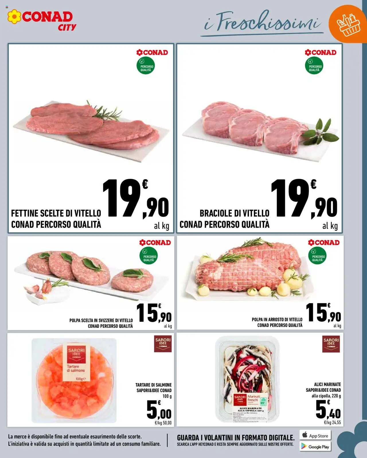 Volantino Conad del 26.09.2025 | Pagina: 7 | Prodotti: Arrosto, Salmone, Vitello, Alici