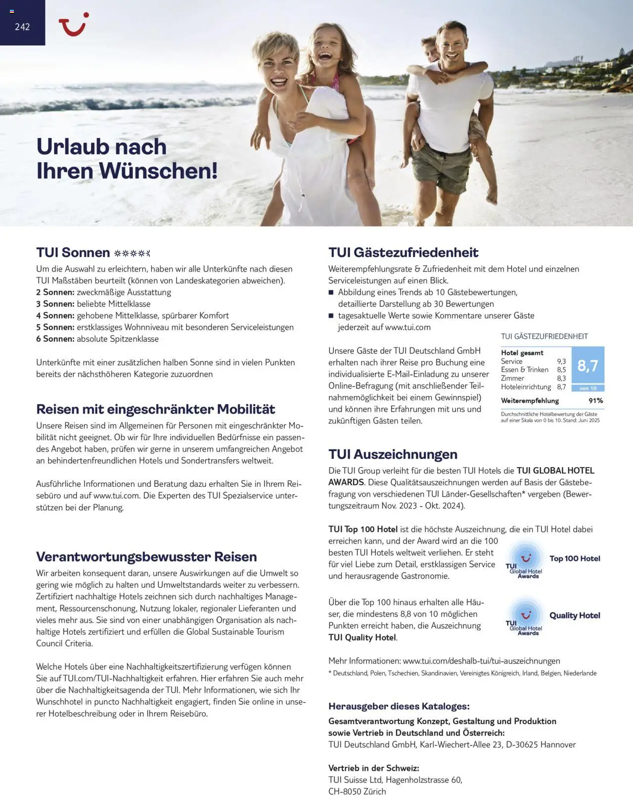 TUI Urlaub mit eigener Anreise 2025/26 – gültig ab 01.11.2025 | Seite: 242 | Produkte: Top