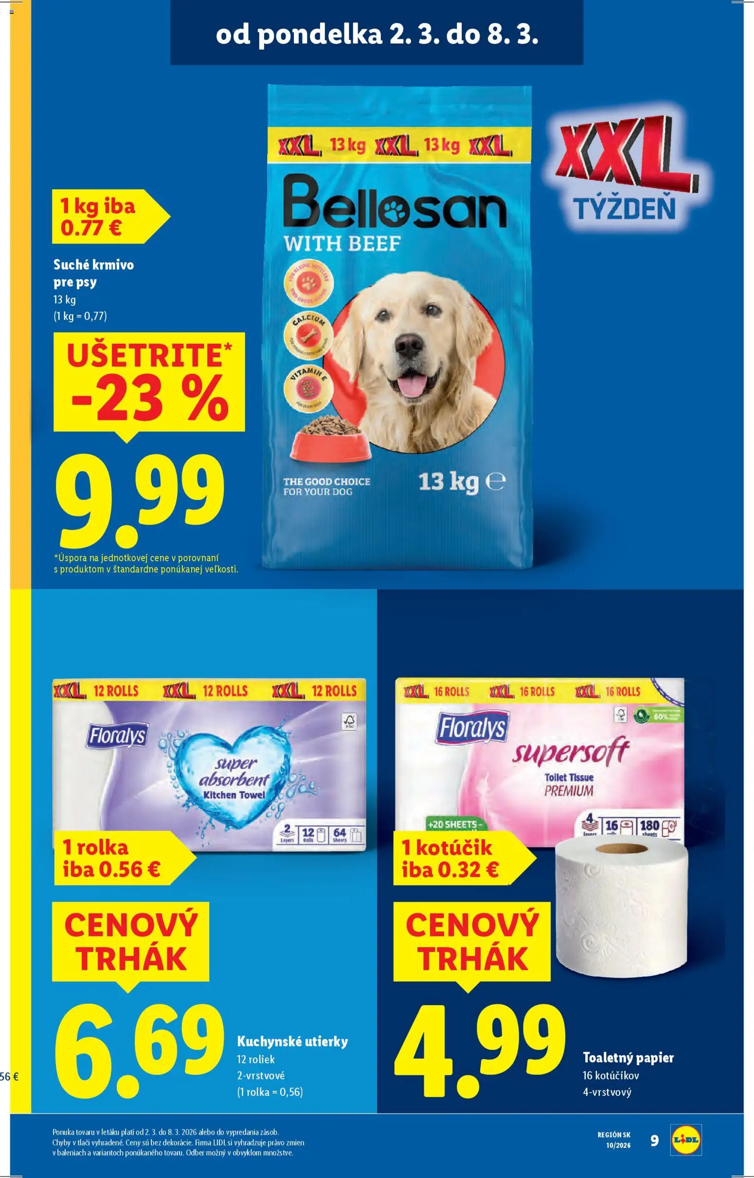 Nové Lidl akcie – leták je platný od 02.03.2026 | Strana: 9 | Produkty: Toaletný papier