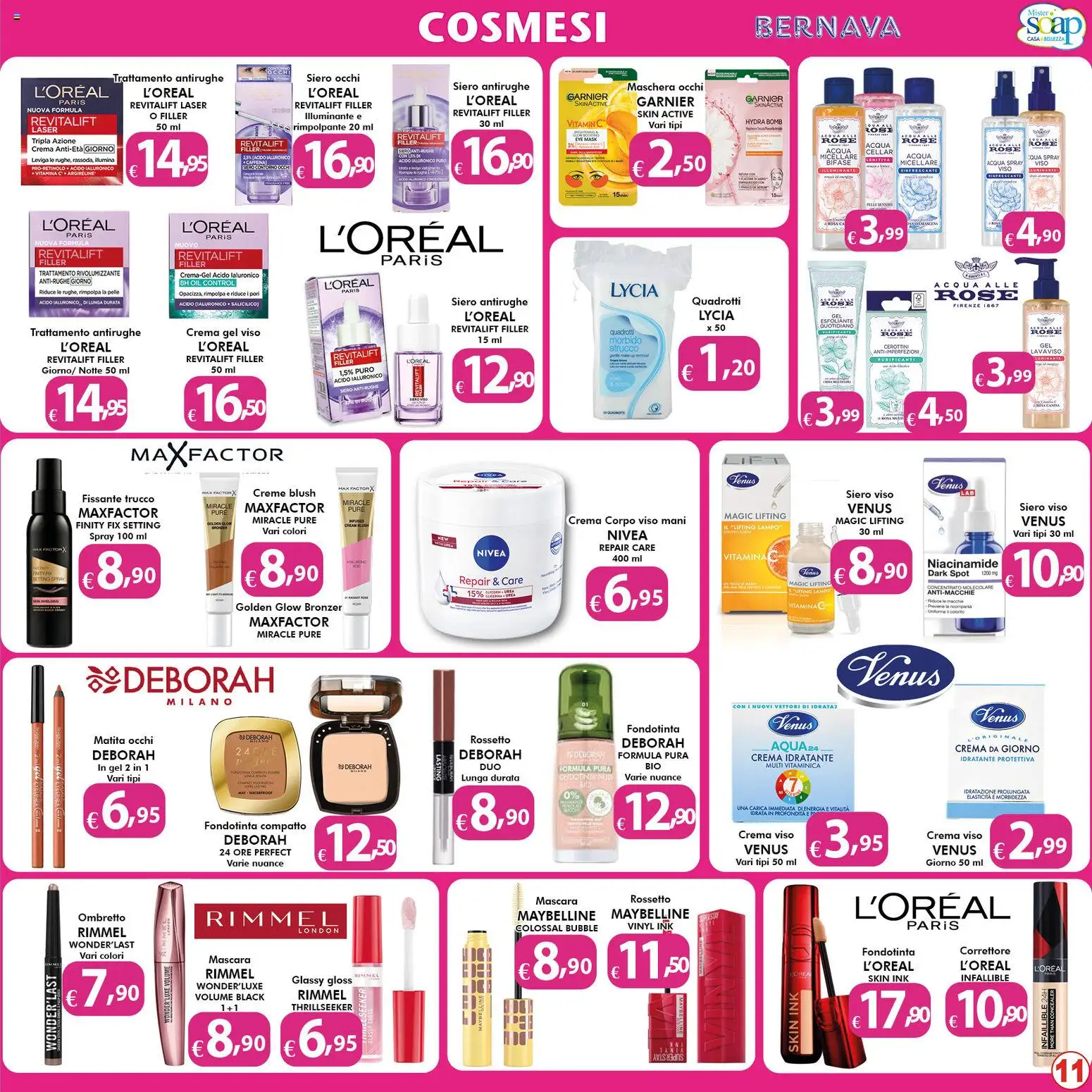 Volantino Bernava del 27.02.2026 | Pagina: 11 | Prodotti: Mascara, Maschera, Trucco, Correttore