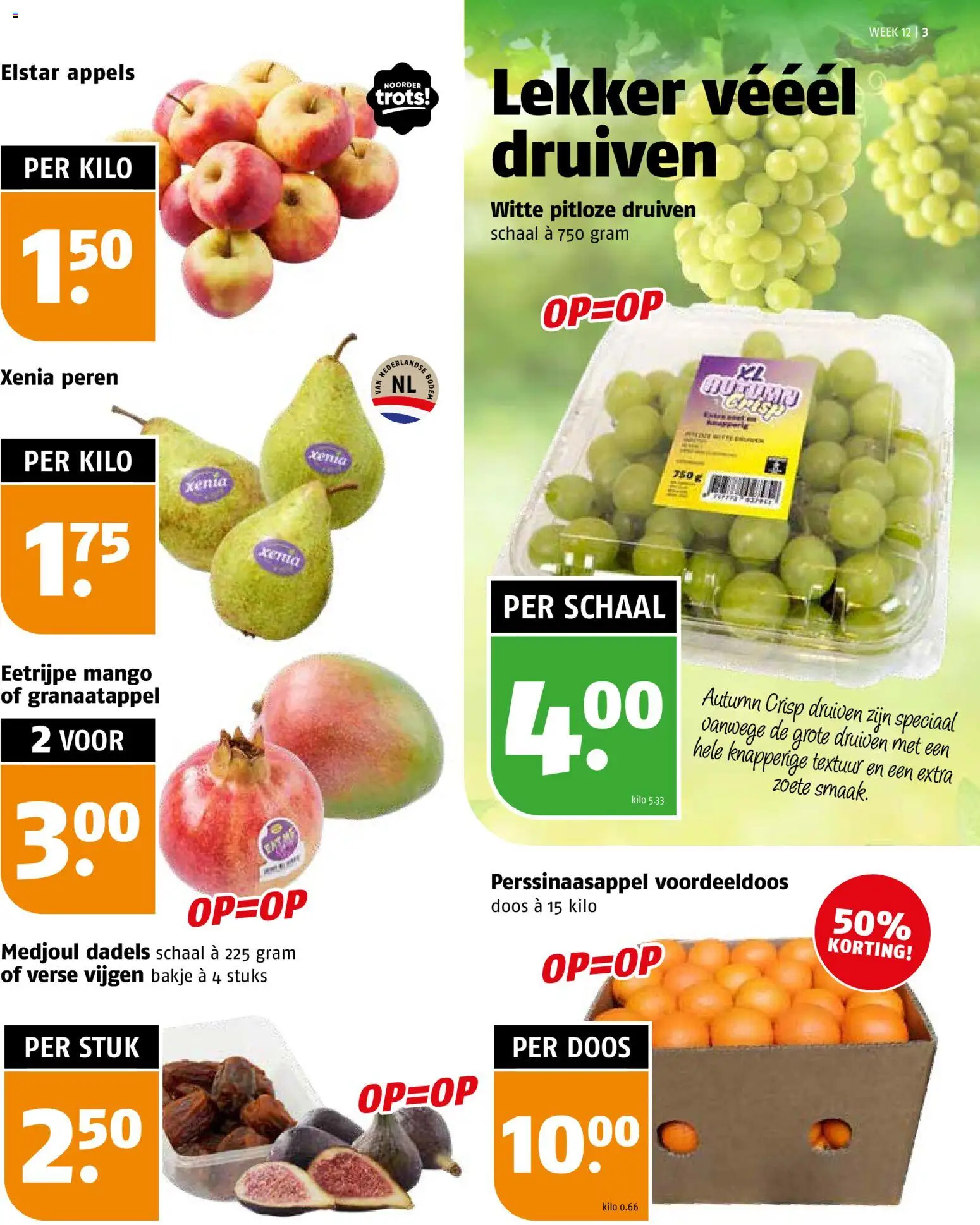 {H1} | Pagina: 3 | Producten: Appels, Schaal, Mango, Druiven
