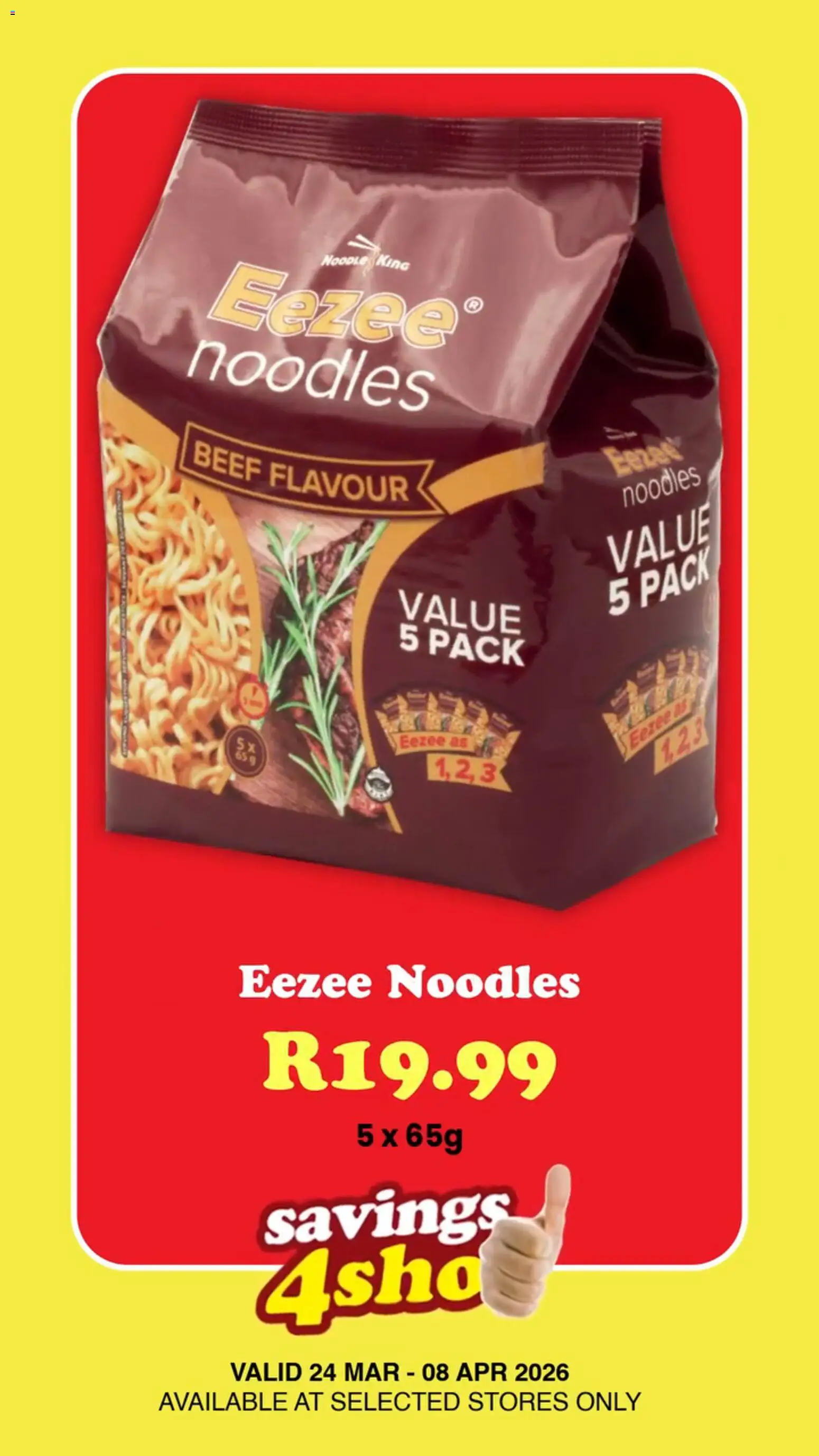 New Check Save catalogue – valid from 24.03.2026 | Page: 5 | Products: Noodles, Beef