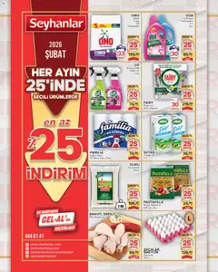25.02.2026 tarihinden itibaren geçerli olan Seyhanlar Market kataloğu önizlemesi