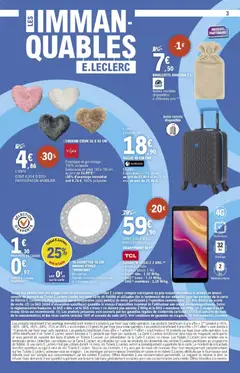 E.Leclerc - Prévisualisation de SMARTPHONE 501(4), Smartphone 501(4). GARANTIE LÉGALE 2 ANS. (5) • Écran Full HD+. • Capteur photo 5 Mp. • DAS(3) tête : 1,50 W/kg. • DAS(3) tronc : 1,51 W/kg. DAS(3) membres : 3,26 W/kg. valide à partir de 02.12.2025 | Page: 3