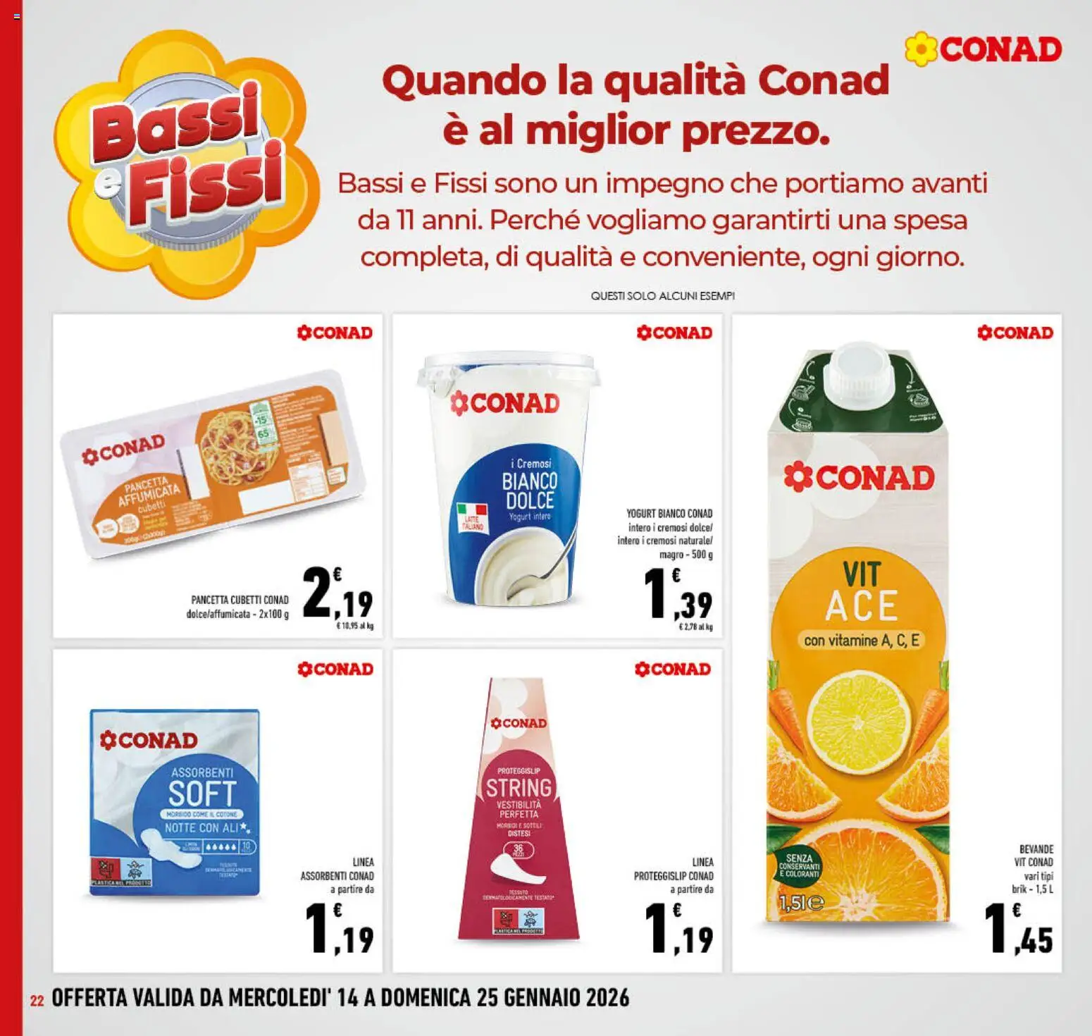 Volantino Conad del 14.01.2026 | Pagina: 22 | Prodotti: Yogurt, Pancetta