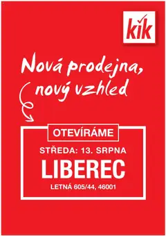 Náhled letáku Kik leták - Liberec od 09.08.2025