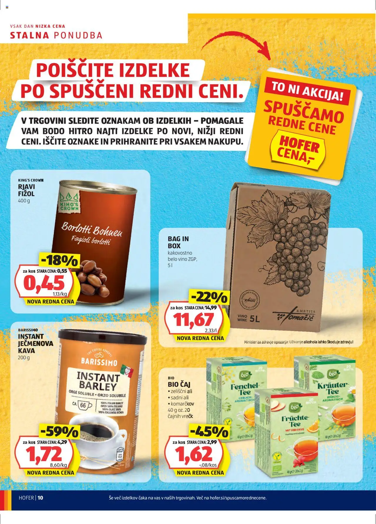 Hofer SI katalog | vrijedi od 16.10.2025 | Stranica: 10 | Proizvodi: Kava, Vino, Čaj